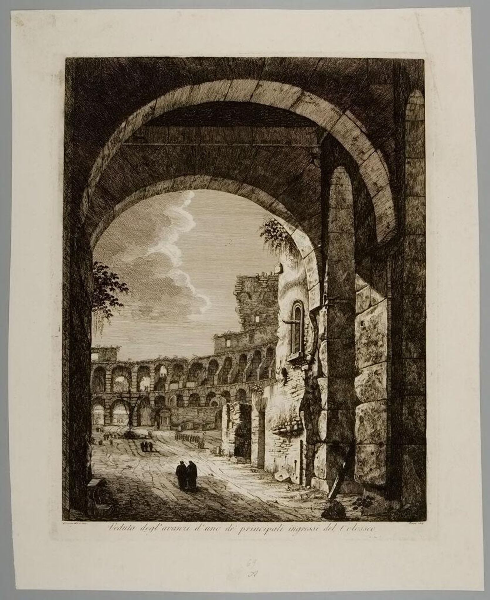 Ruins of One of the Principal Entrances of the Colosseum by Luigi Rossini
