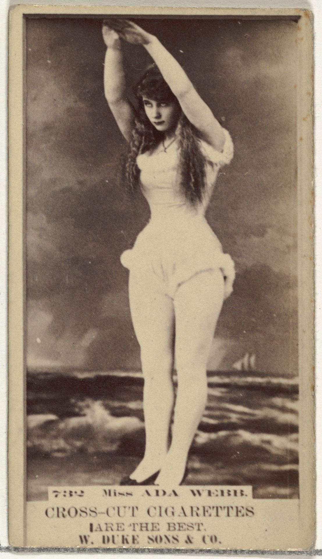 Card Number 732, Ada Webb, from the Actors and Actresses series (N145-3) issued by Duke Sons & Co. to promote Cross Cut Cigarettes by W. Duke, Sons & Co.