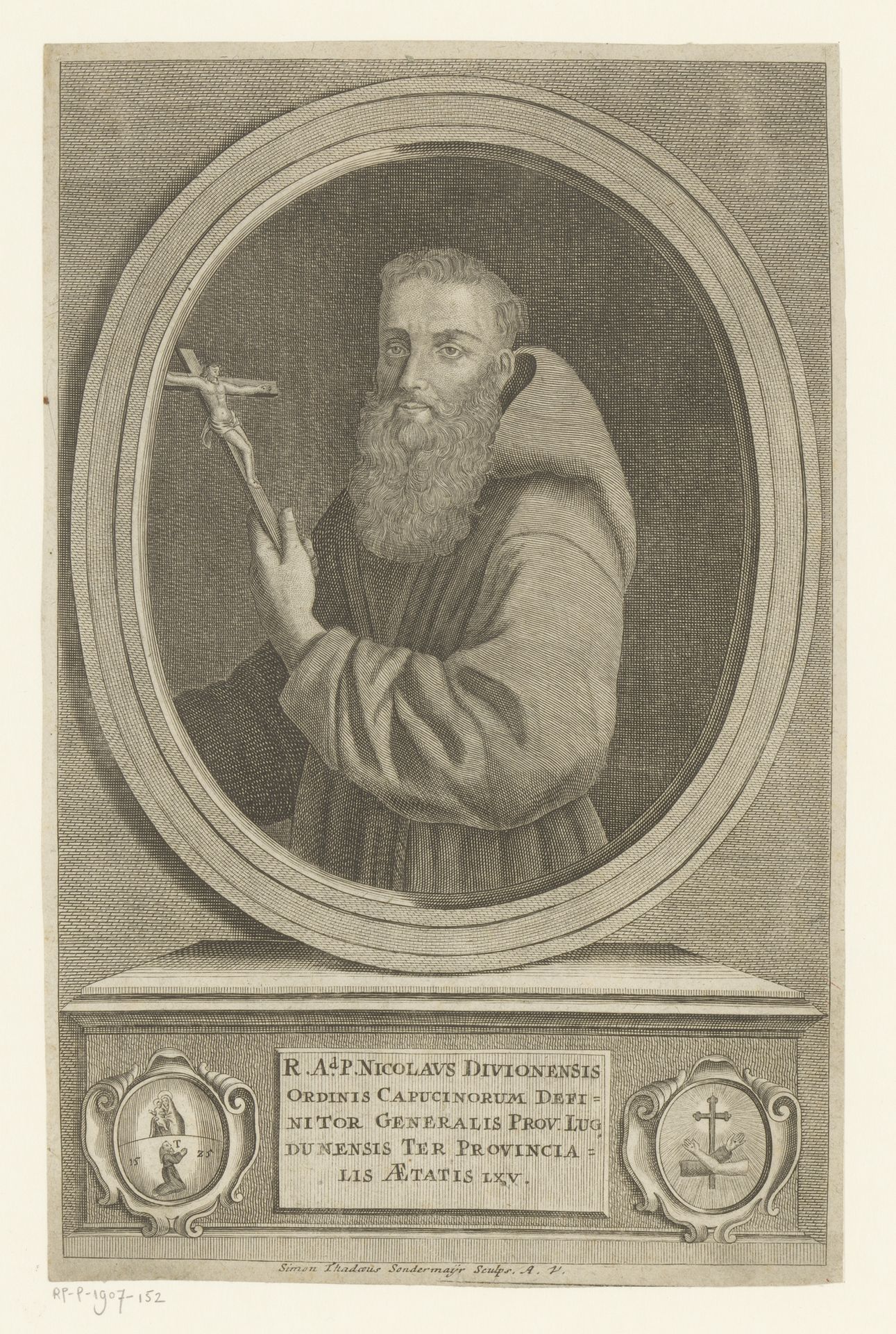 Portret van Nicolas de Dijon by Simon Thaddäus Sondermayr