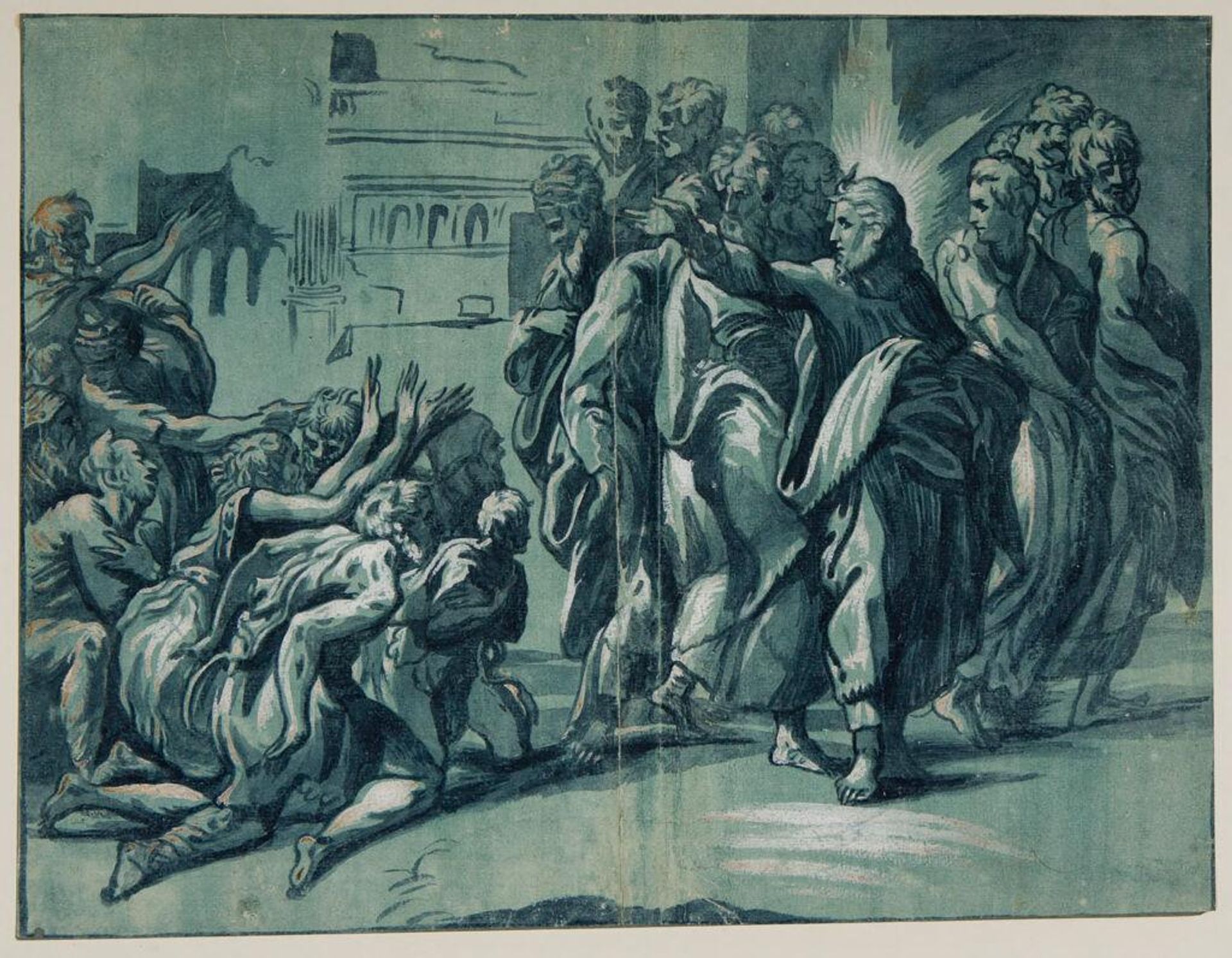 Christ Healing the Sick by Giuseppe NiccolÃ² Vicentino