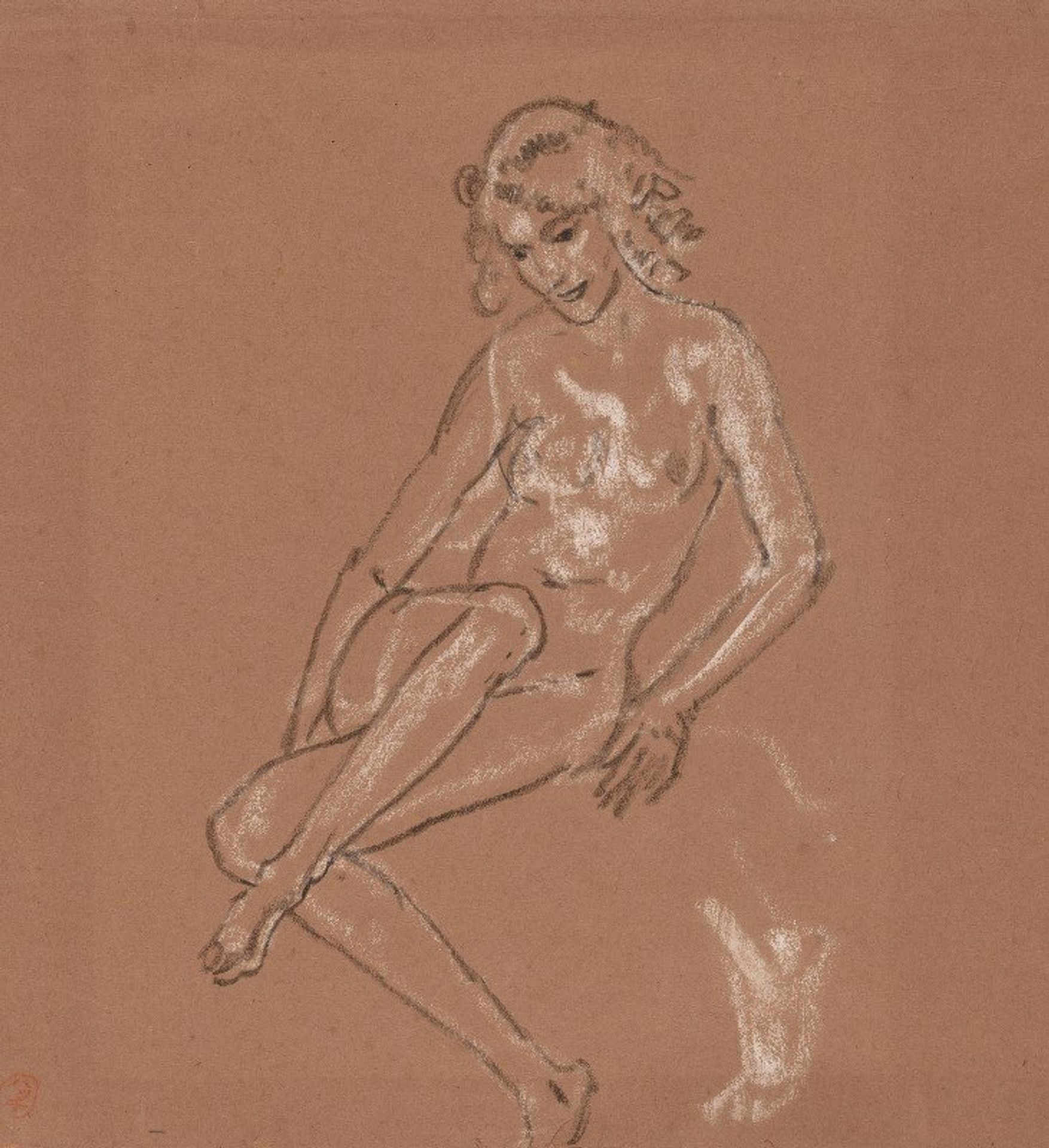 Seated Nude and a Foot by Arthur Bowen Davies