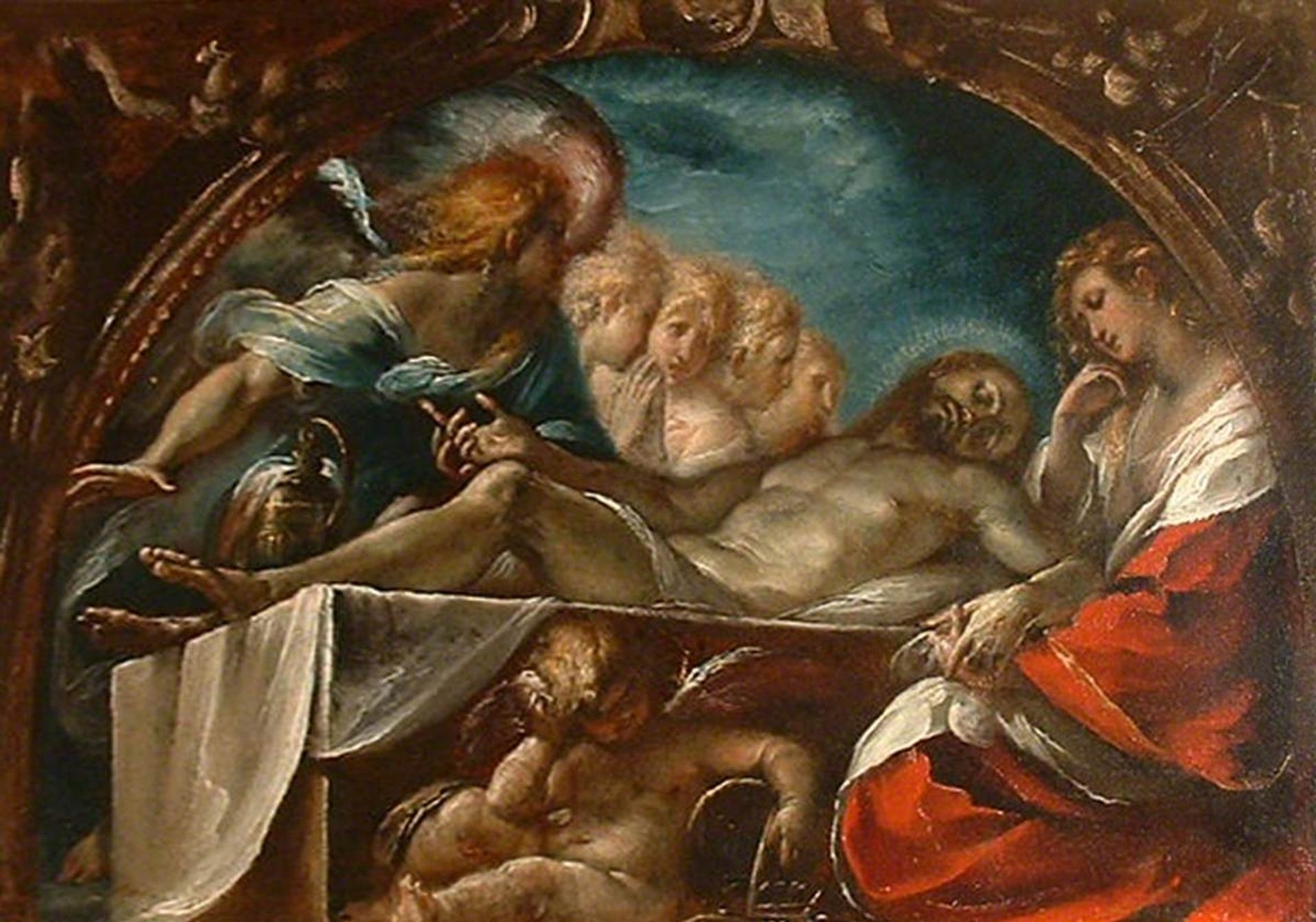 Dead Christ with Angels by Giulio Cesare Procaccini