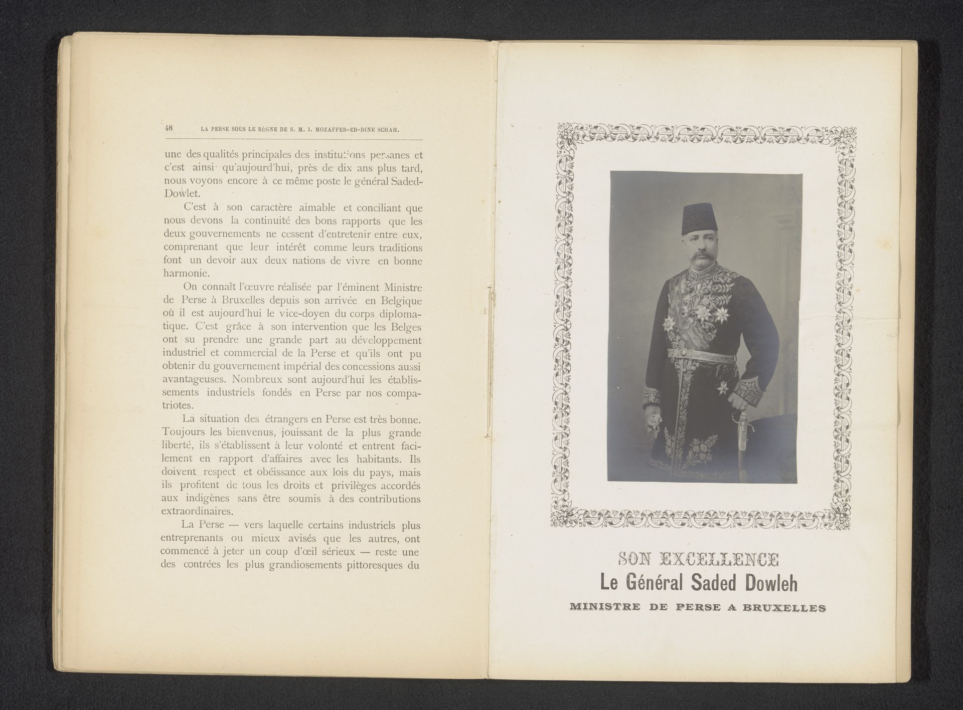 Portret van generaal Saded Dowlet, ambassadeur van Perzië in Brussel by Anonymous