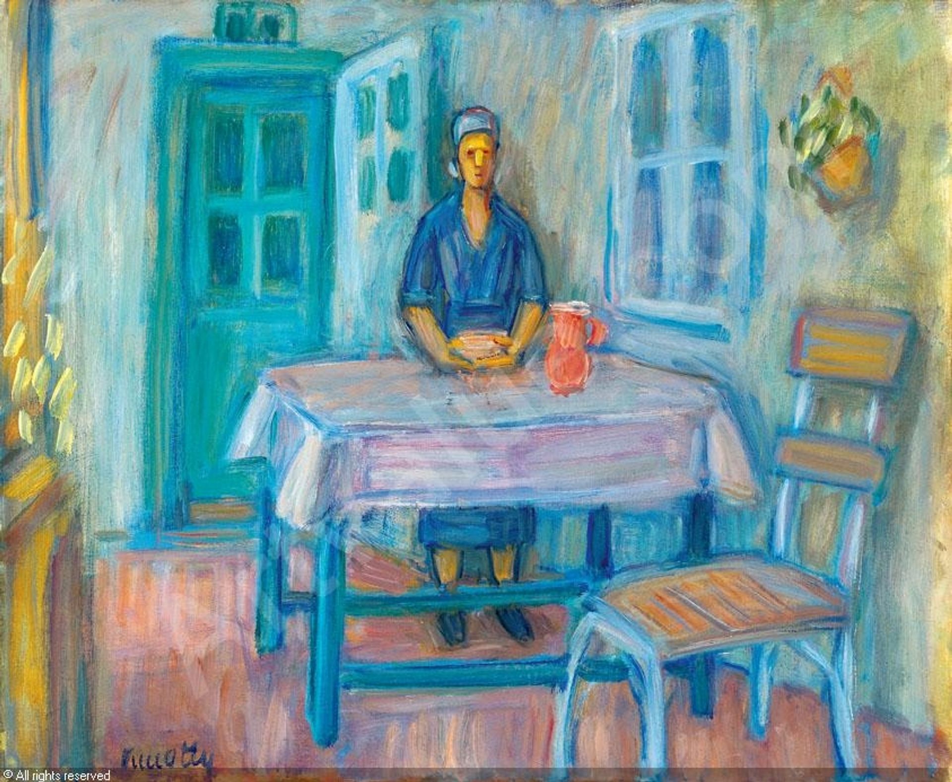 On a Verandah in September by Kmetty János