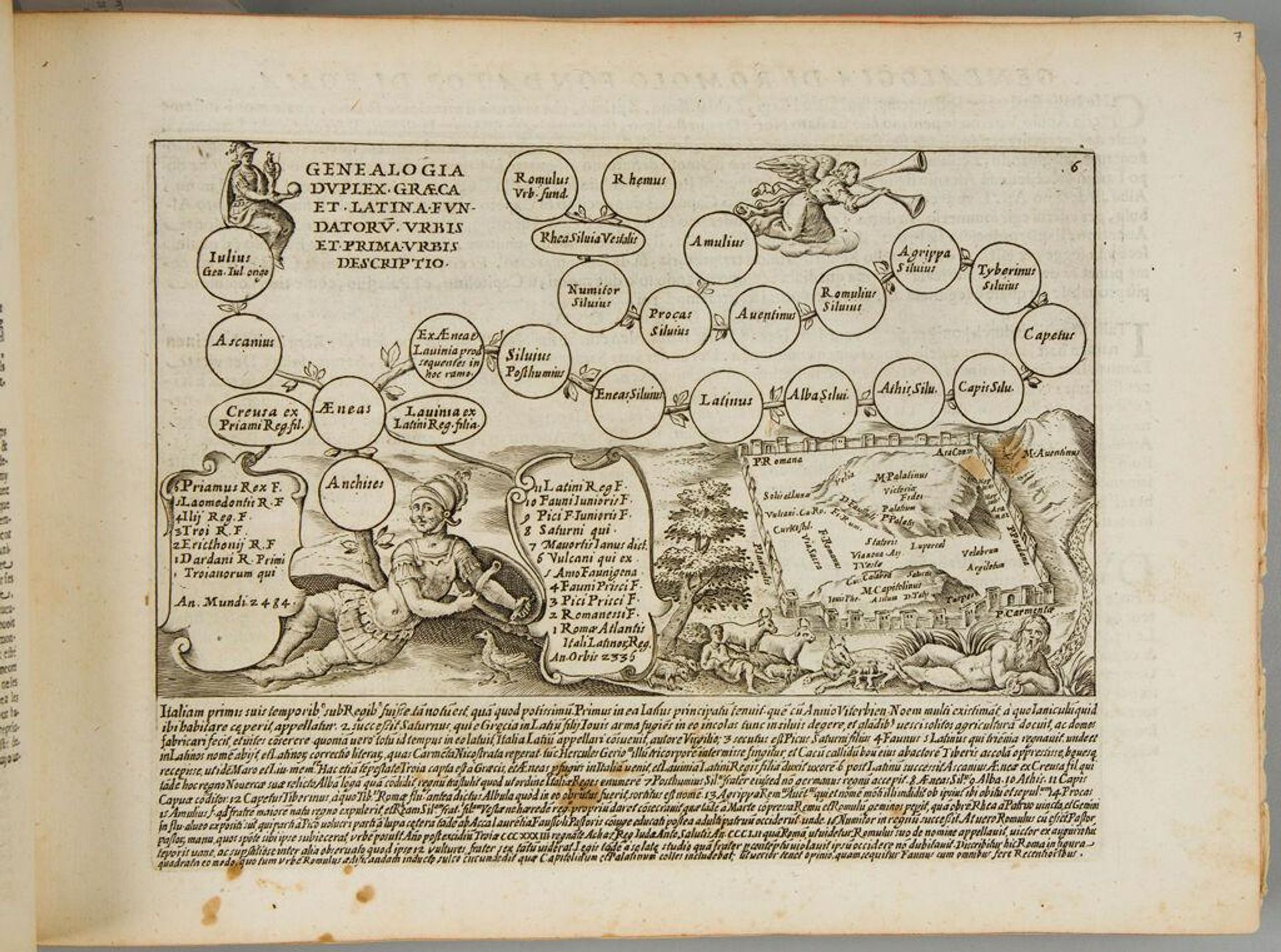 A geneaology in both Latin and Greek of the Founders of the City, and a Description of the Original City by Giacomo Lauro