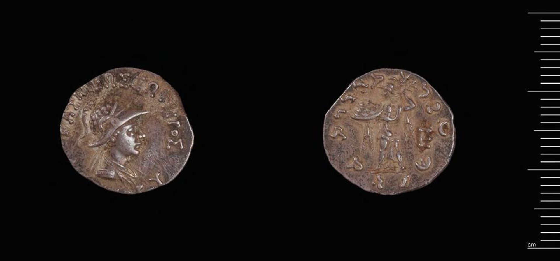 Drachm of Menander of Baktria by Menander I