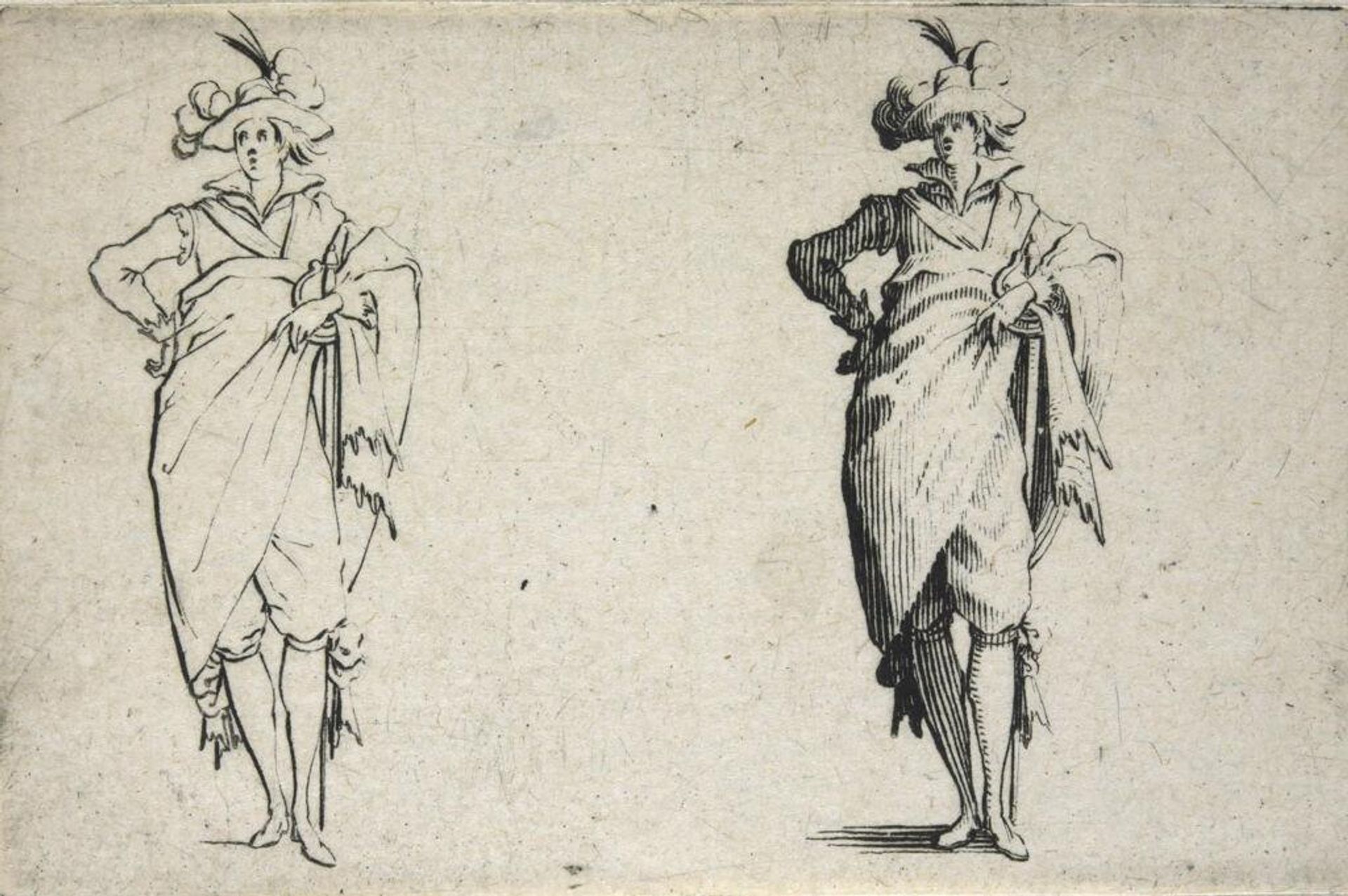 Gentleman Seen from the Front, His Right Hand on His Hip by Jacques Callot