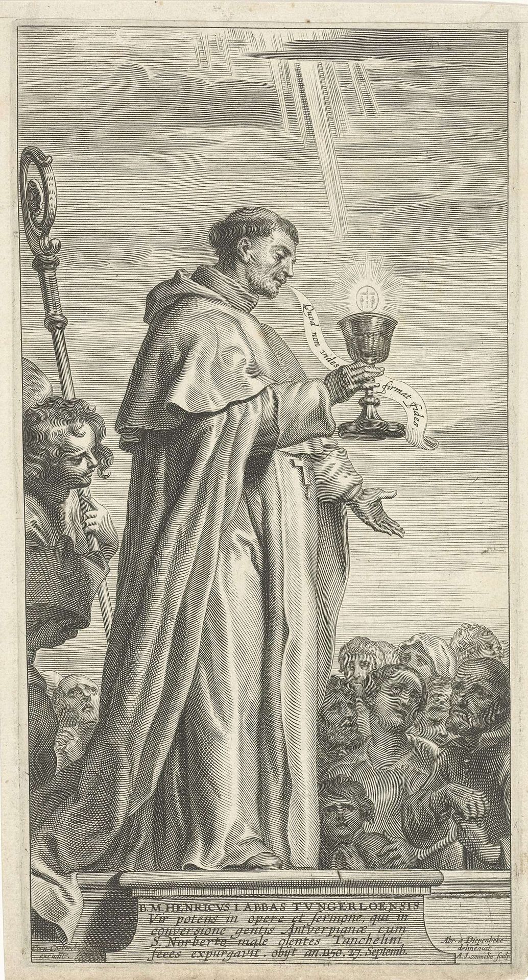 Hendrik I, abt van Tongerlo by Adriaen Lommelin