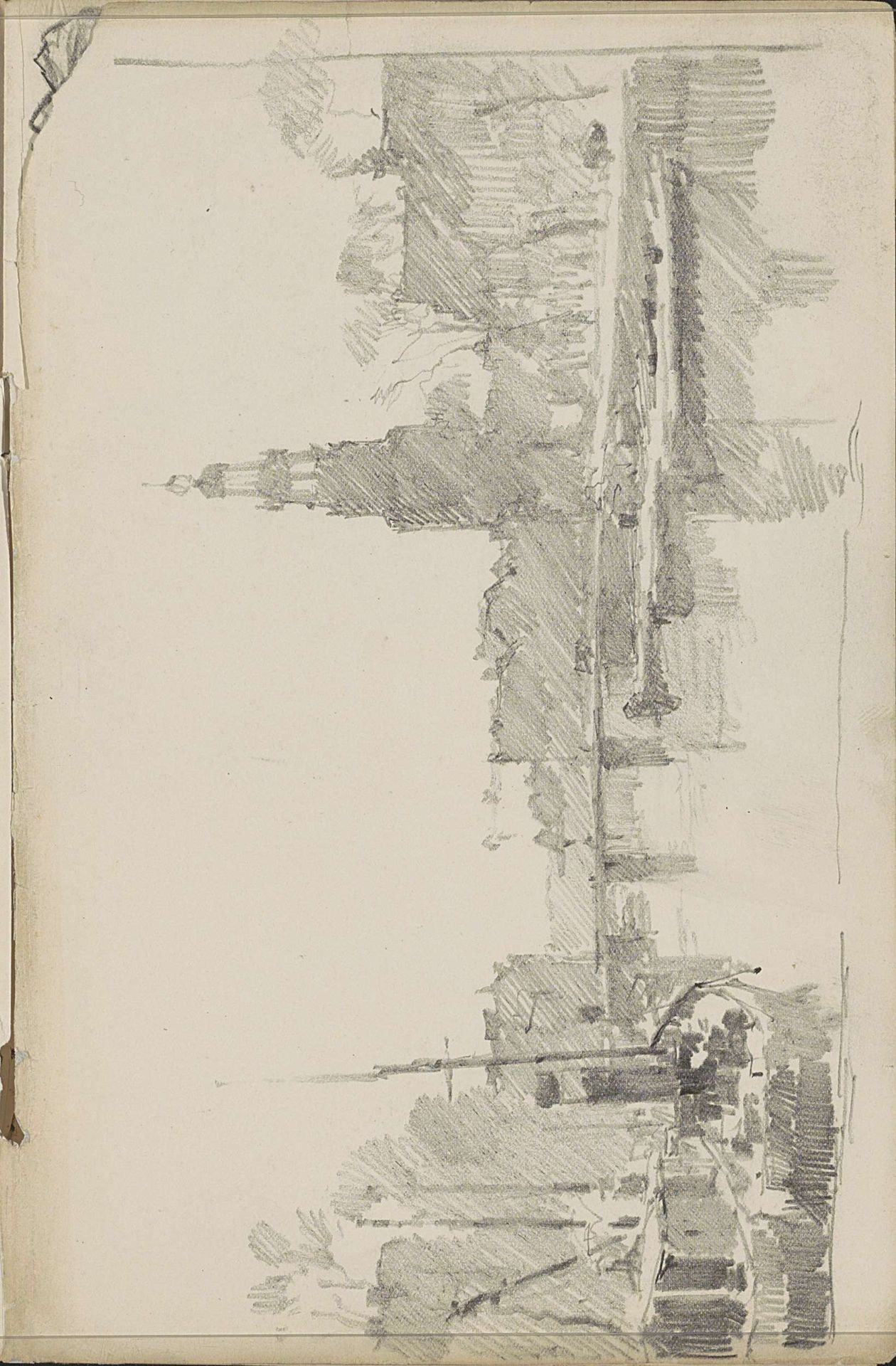 Gezicht op een gracht te Amsterdam by Cornelis Vreedenburgh
