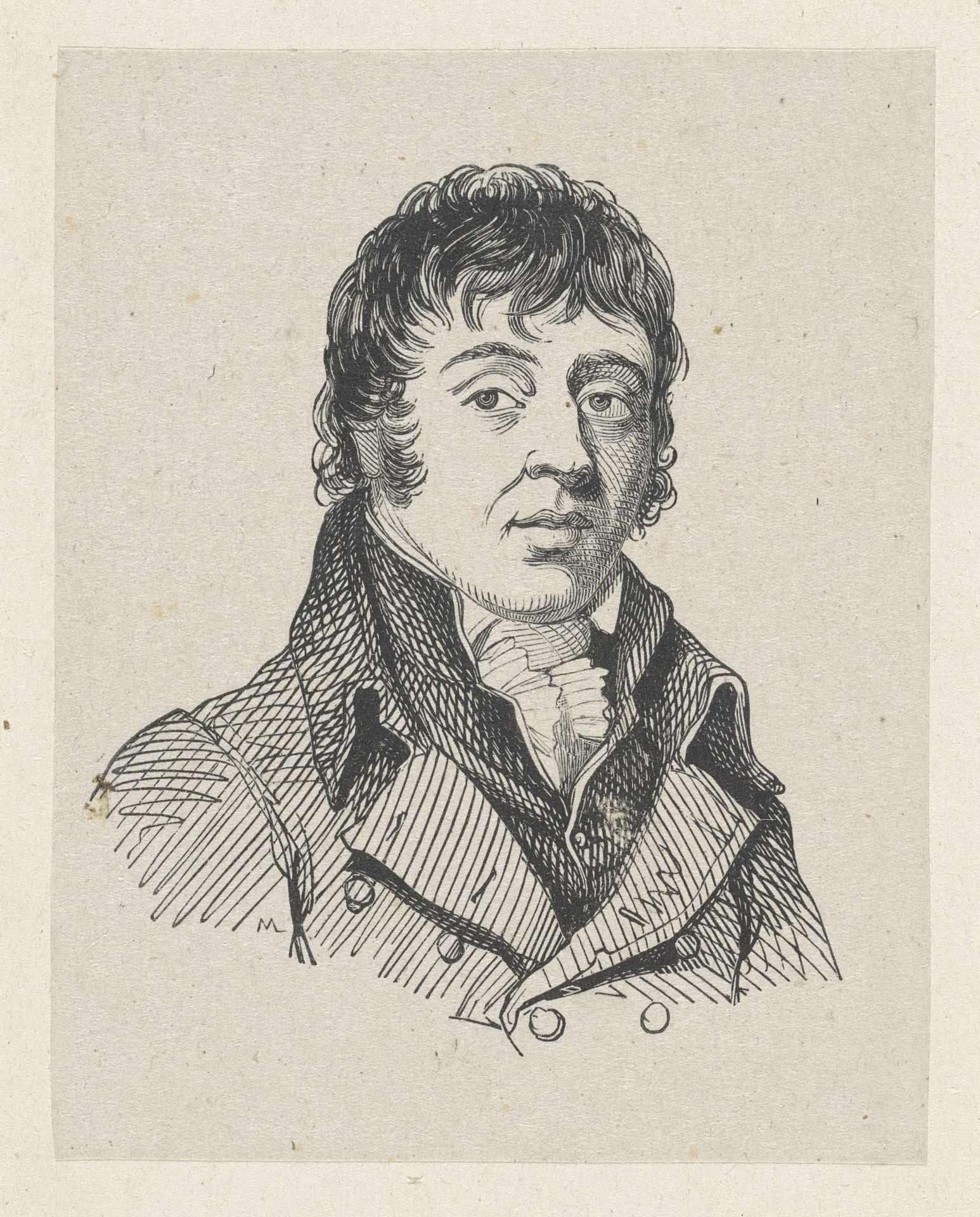Portret van Martinus Schouman by Monogrammist ML