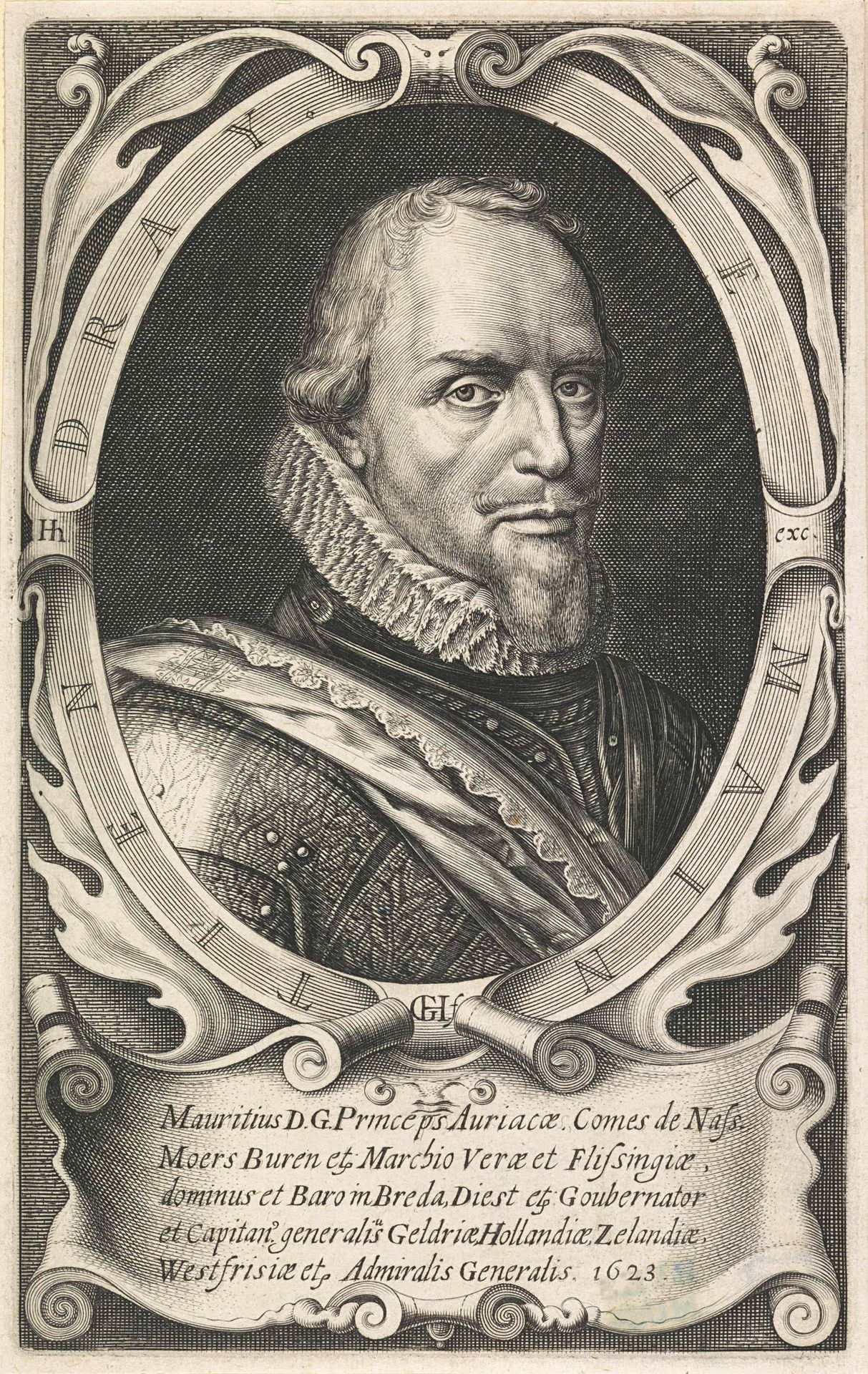 Portret van Maurits, prins van Oranje by Willem Hondius