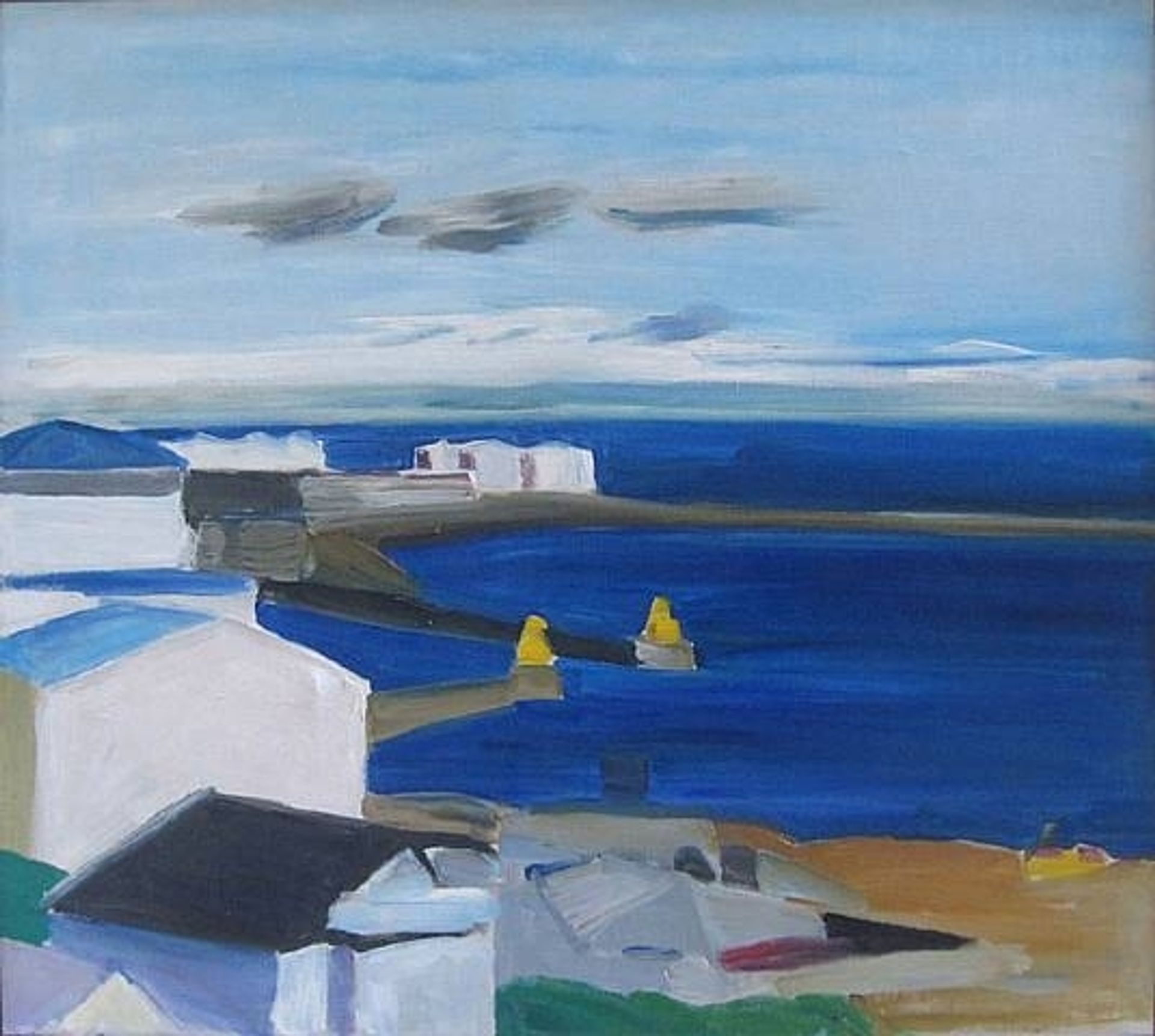 Harbor Scene, Reykjavik II by Louisa Matthiasdottir