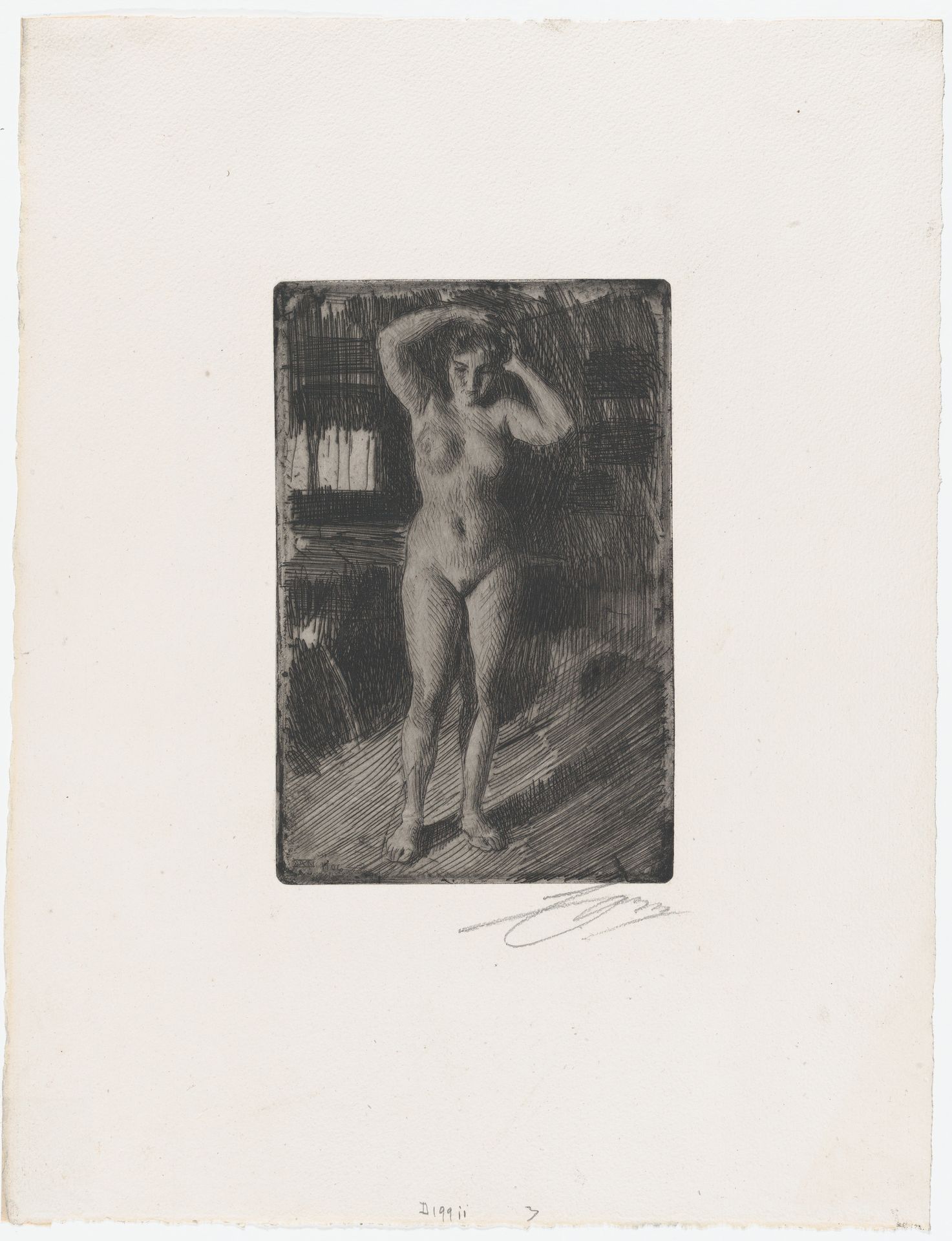 Anna Doing Her Hair by Anders Zorn