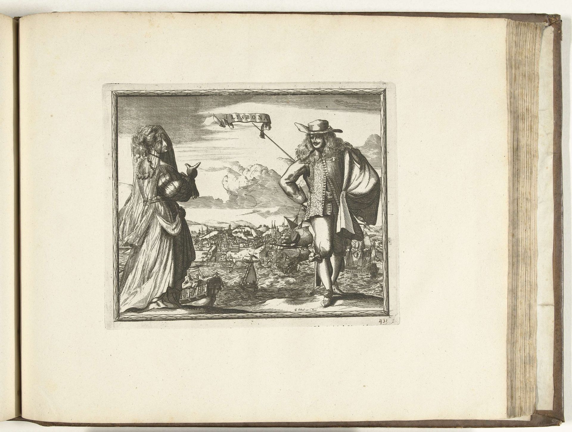 Twee inwoners van Lissabon, 1726 by Carel Allard