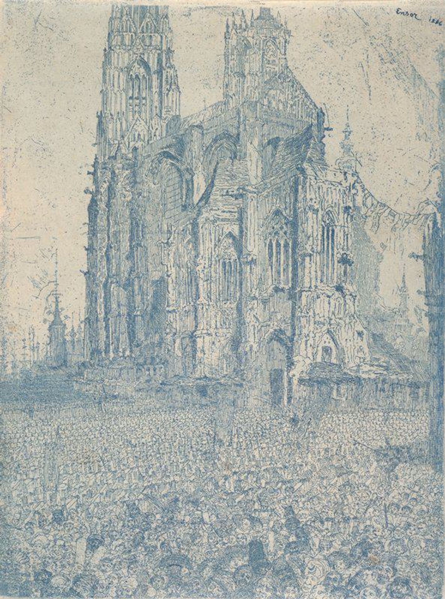 La Cathedrale (1re planche) by James Ensor