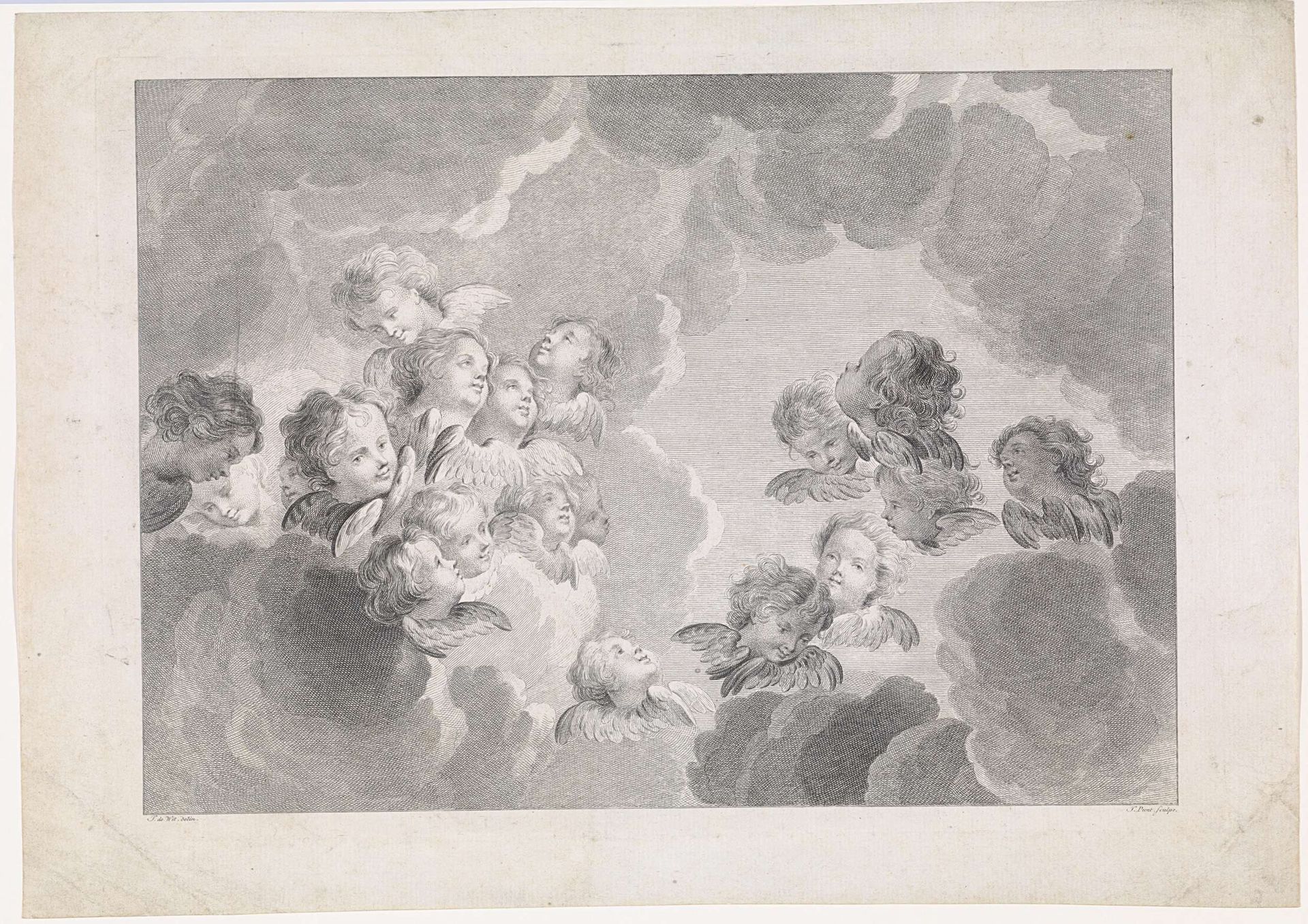 Cherubijnen in de wolken by Jan Punt
