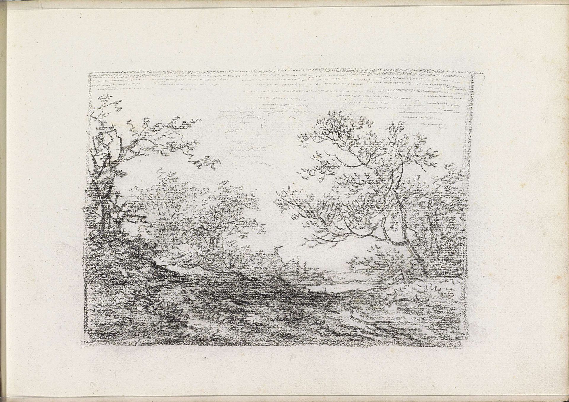 Landschap met bomen en struiken by Andreas Schelfhout