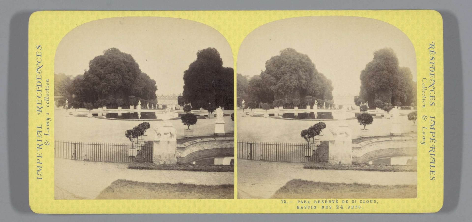 Gezicht op een vijver in het Parc de Saint-Cloud by Ernest Eléonor Pierre Lamy