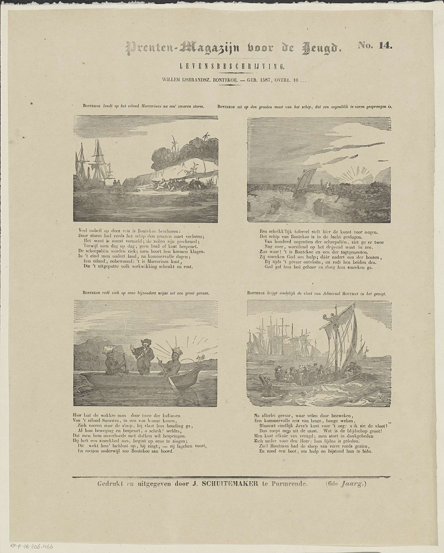 Willem IJsbrandsz. Bontekoe. - Geb. 1587, Overl. 16 (...) by Jan Schuitemaker