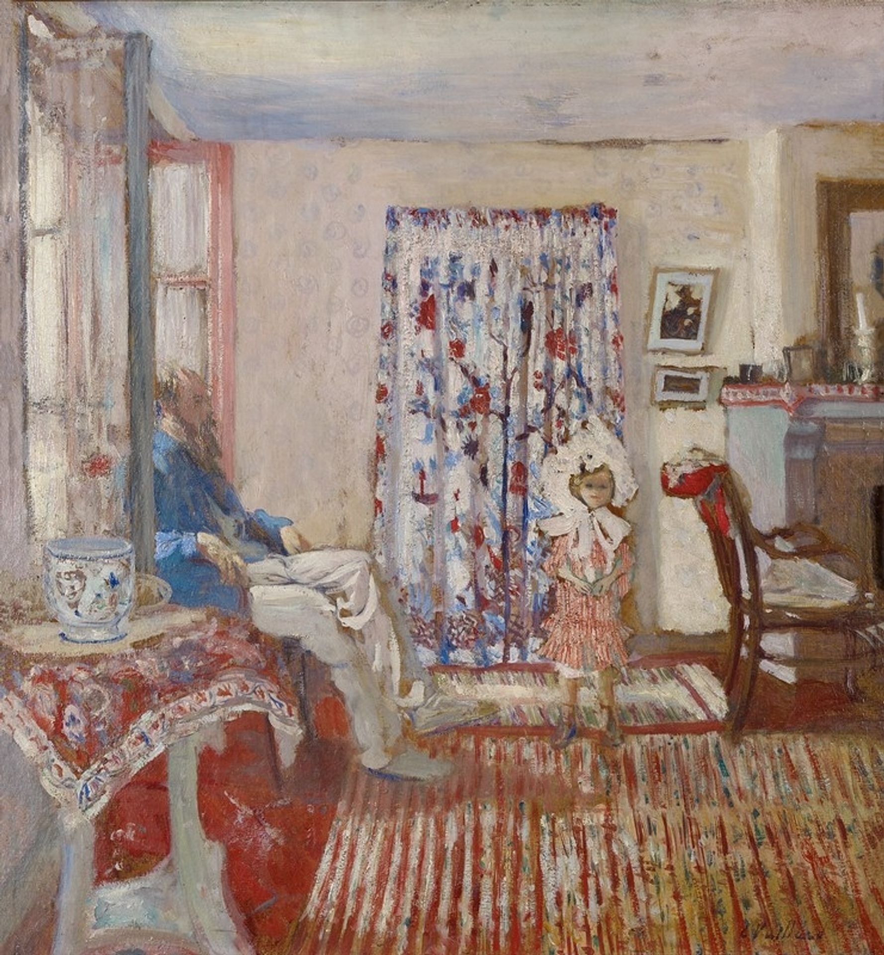 Le peintre Ker-Xavier Roussel et sa fille by Édouard Vuillard