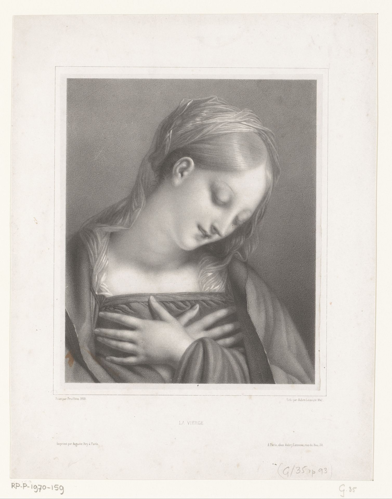 Maria by Hyacinthe-Louis-Victor-Jean-Baptiste Aubry-Lecomte