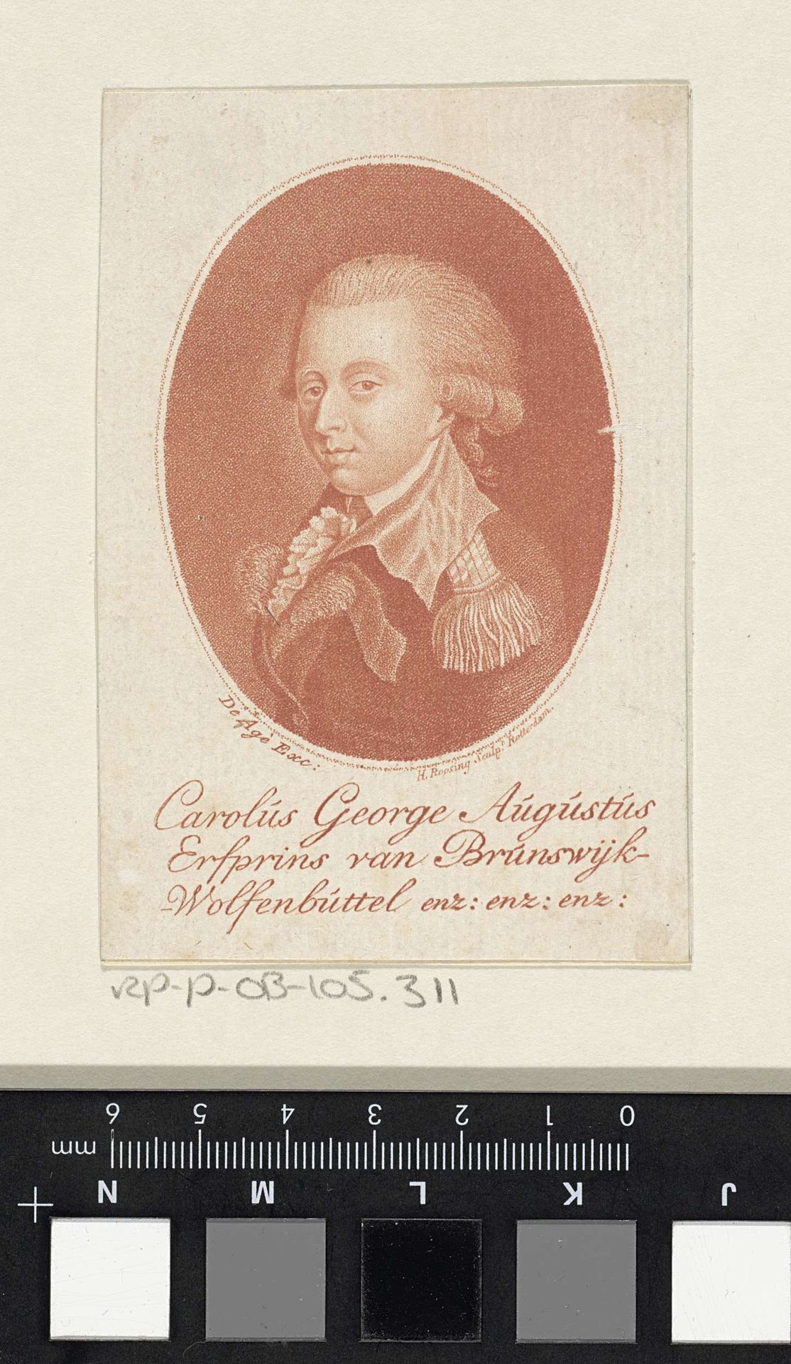 Portret van Karel van Brunswijk-Wolfenbüttel by Hendrik Roosing