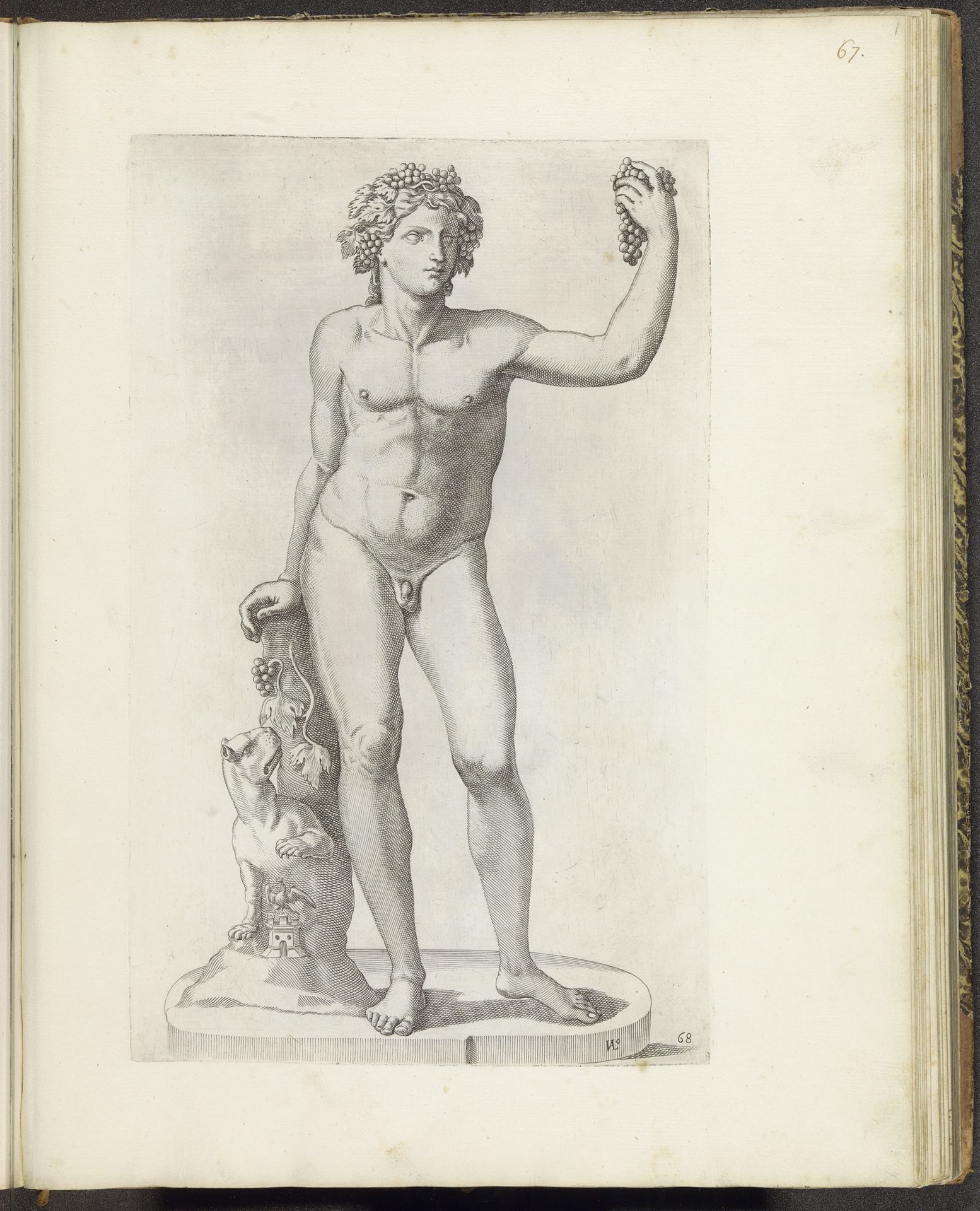 Standbeeld van Bacchus met tijger by Giovanni Luigi Valesio