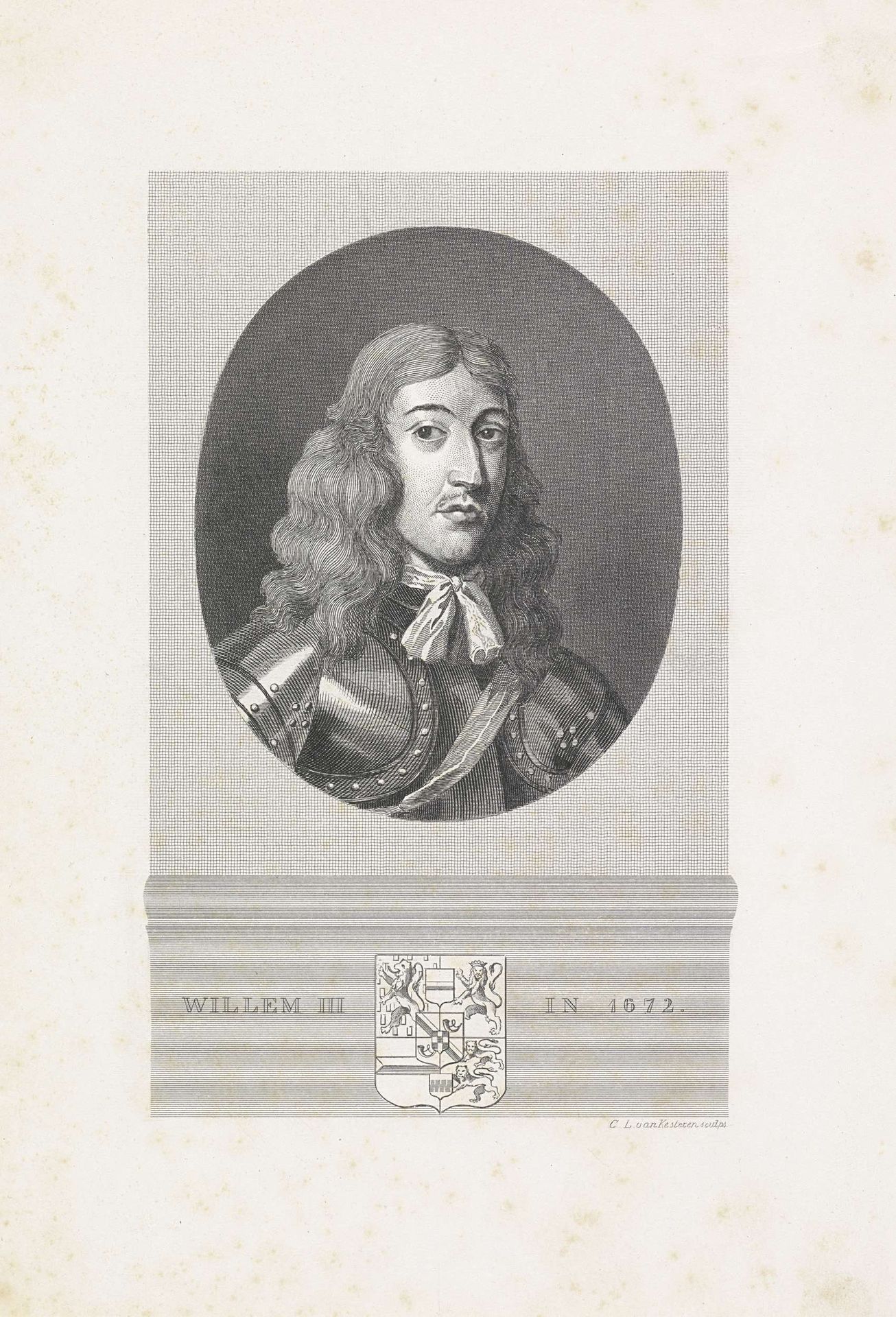 Portret van Willem III, prins van Oranje by Christiaan Lodewijk van Kesteren