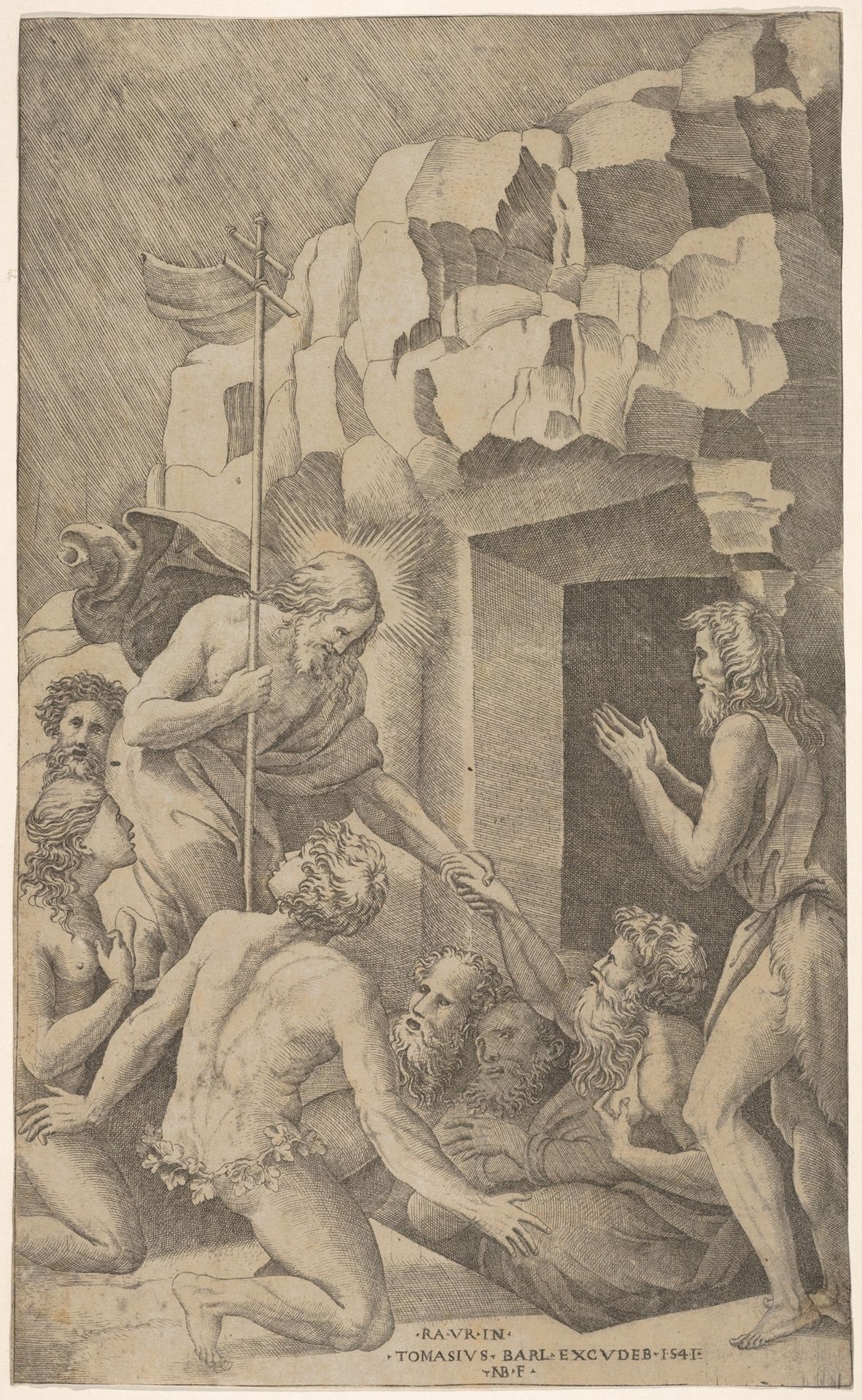 Christ in Limbo, after Raphael by Nicolas Beatrizet