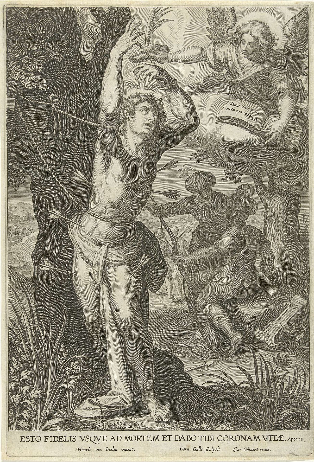 Marteling van de H. Sebastian by Cornelis Galle I