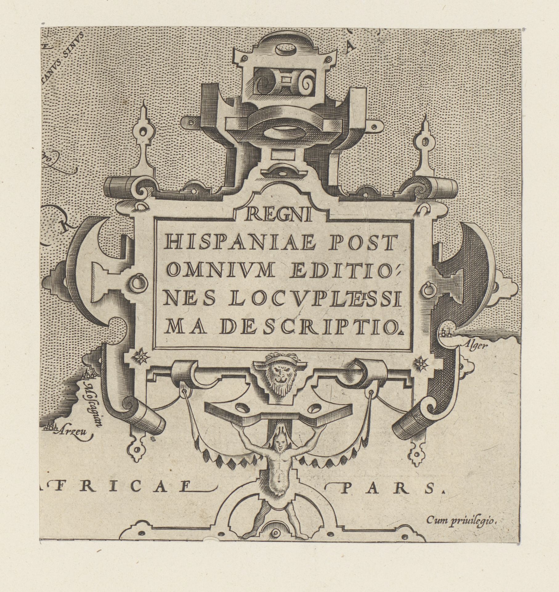 Rechthoekige cartouche met manfiguur by Anonymous