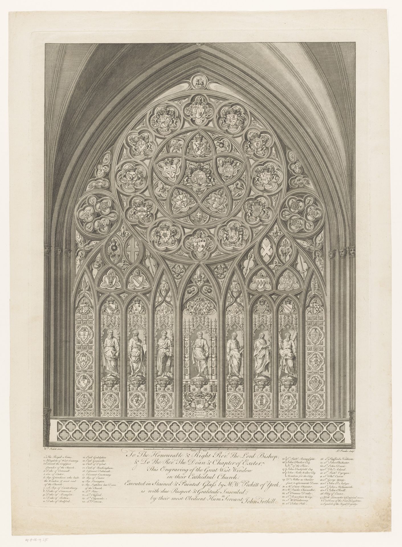 Westelijk raam van de Kathedraal van Exeter by Robert Pranker