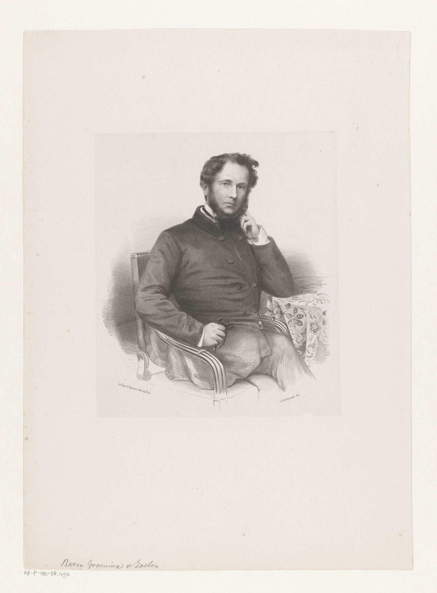 Portret van René Frédéric Groeninx van Zoelen by Johan Hendrik Hoffmeister