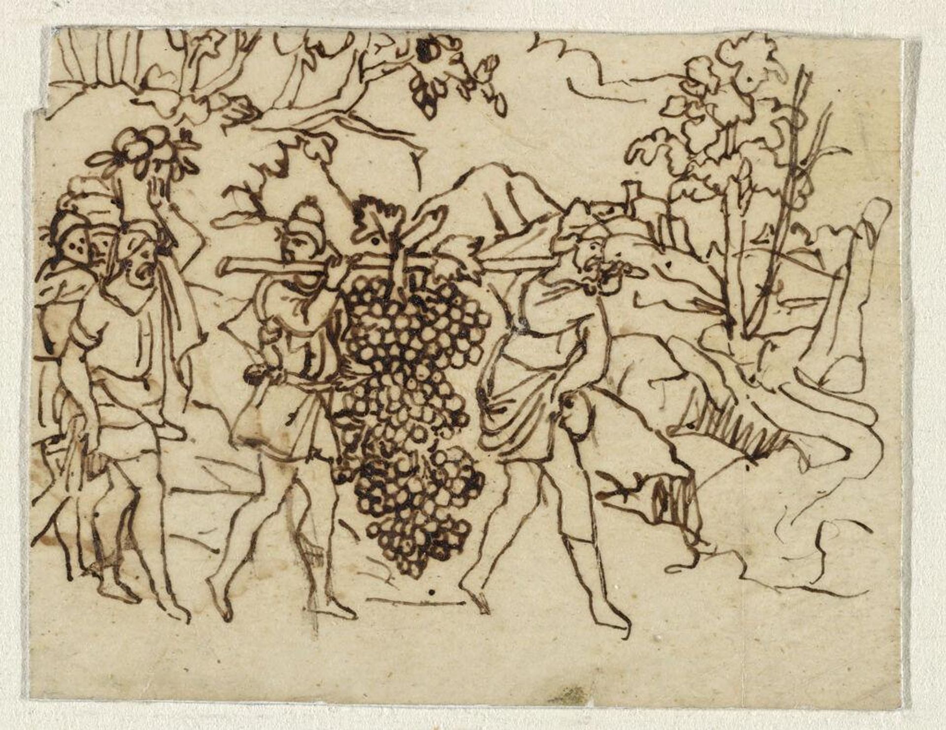 Israelites with Grapes from the Promised Land by Rodolphe Bresdin