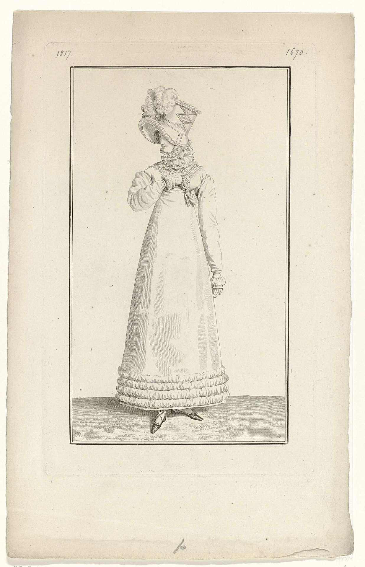 Fashion News Copied: Journal des Dames et des Modes: One Model by Pierre Charles Baquoy
