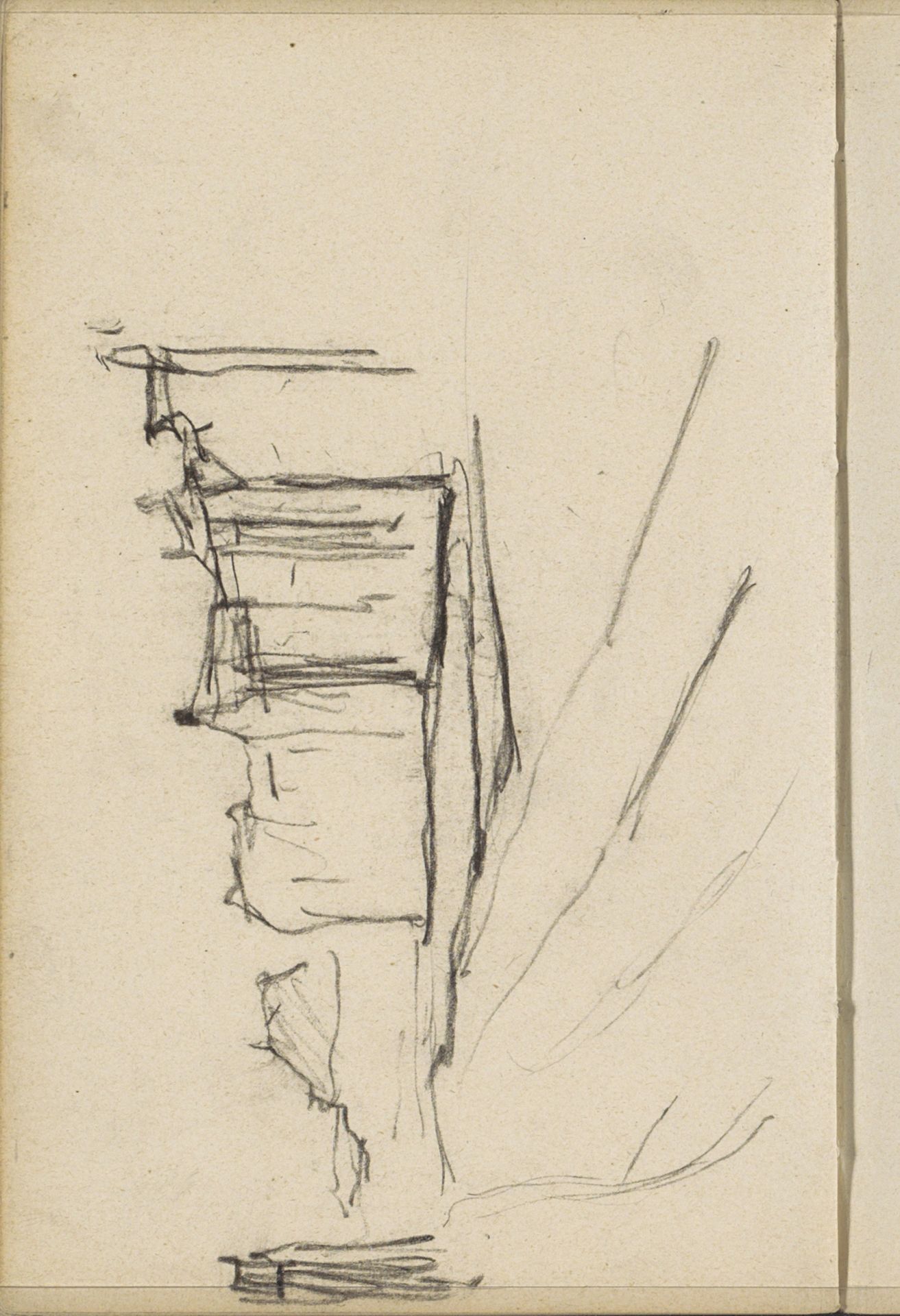 Gezicht in Amsterdam, mogelijk het Rokin by George Hendrik Breitner