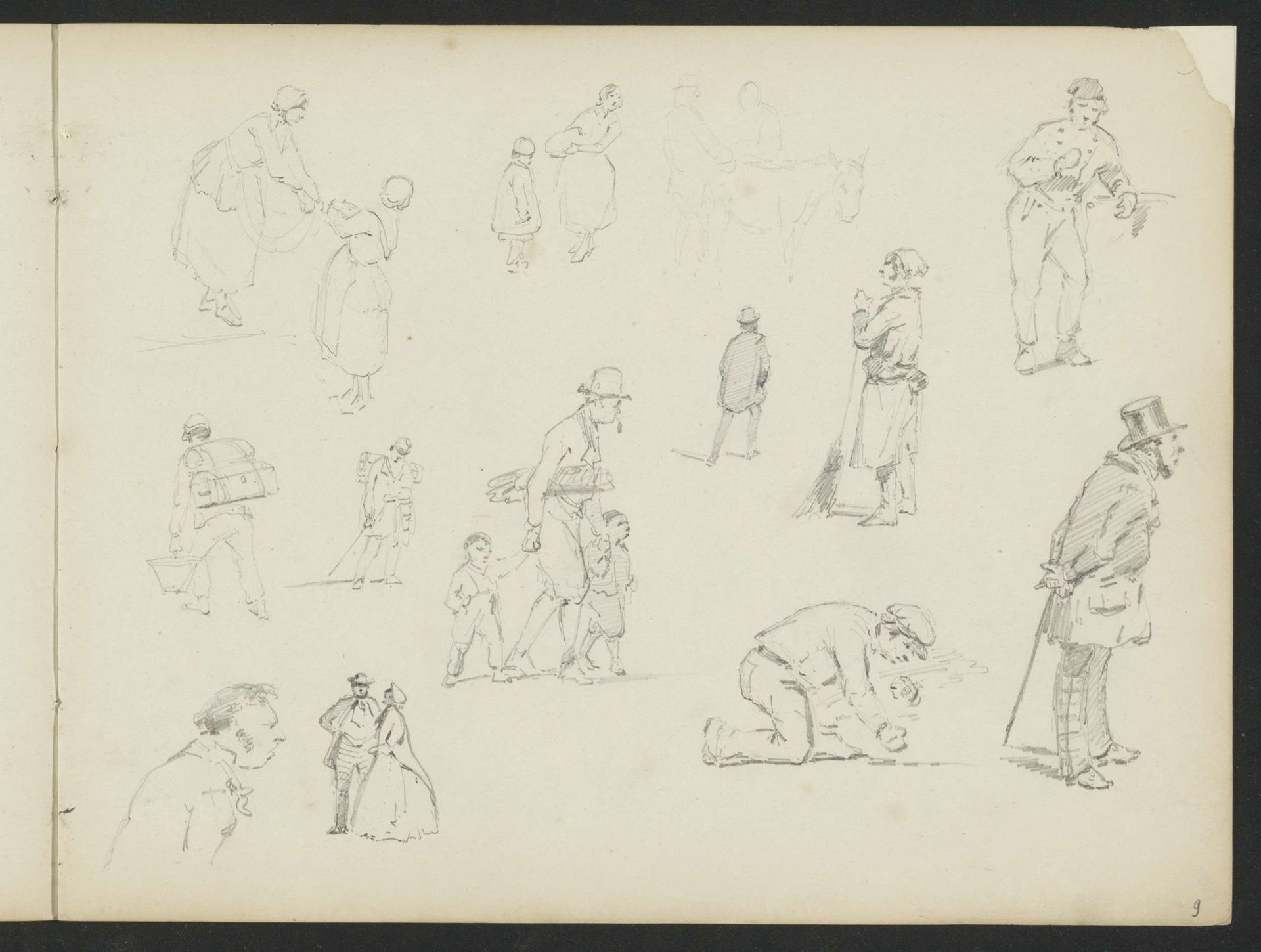 Figuren in verschillende houdingen by Adrianus Eversen