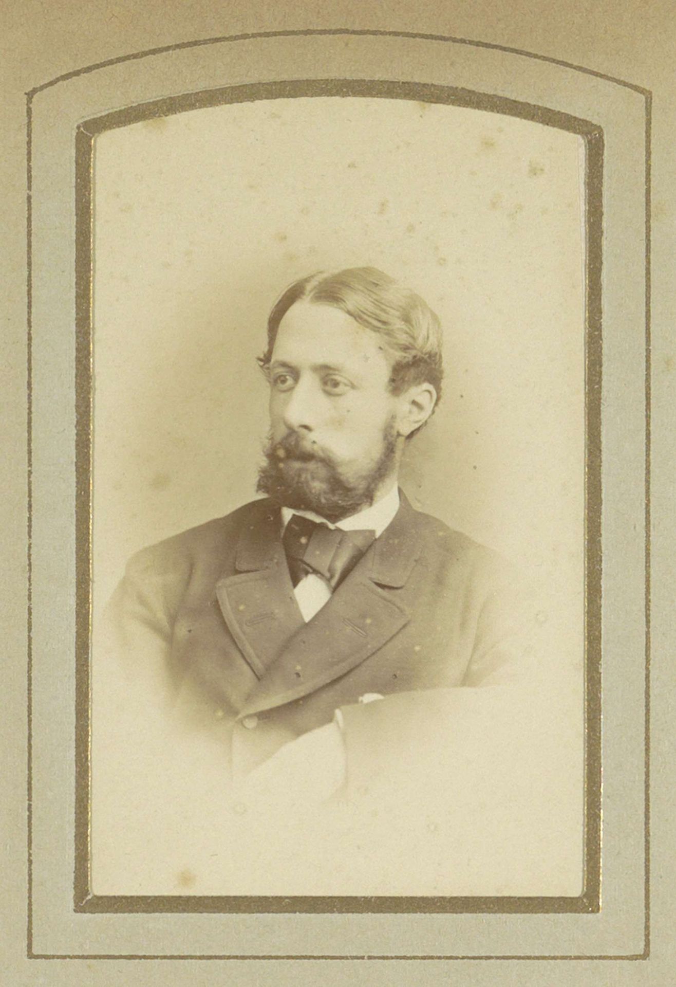 Portret van een man met een baard, aangeduid als 'Heemskerk' by Albert Greiner