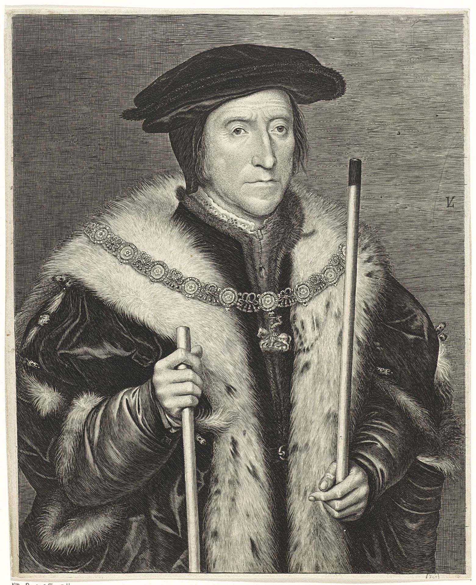 Portret van Thomas Howard, graaf van Norfolk by Lucas Vorsterman I