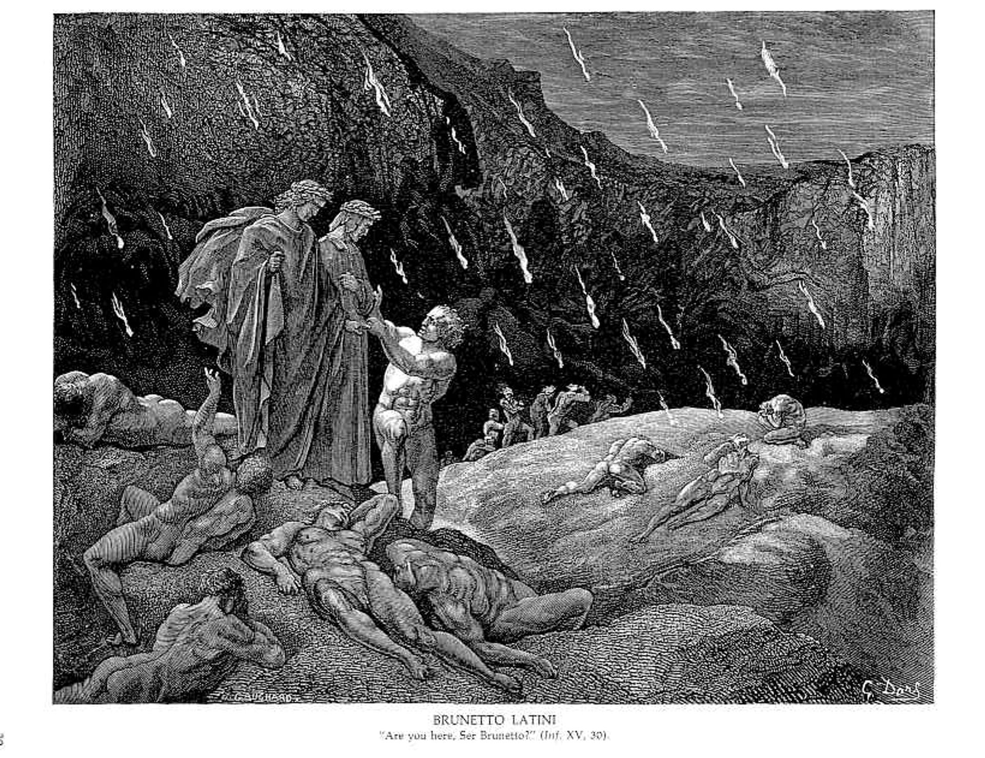 Brunetto Latini by Gustave Dore