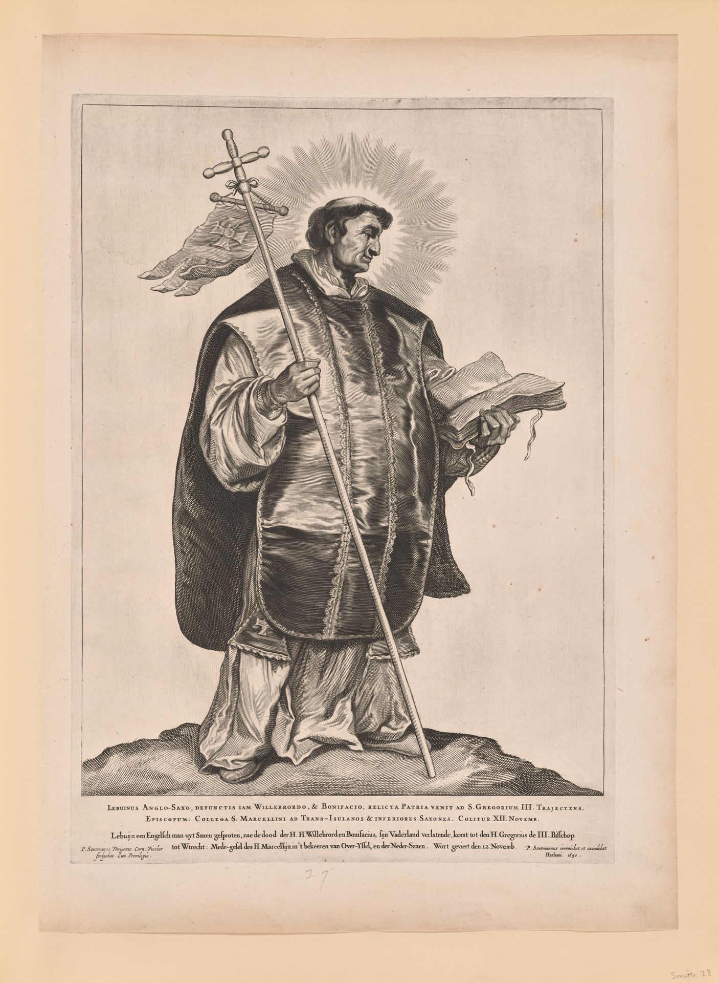 Saint Marcellinus, from Saints of the North and South Netherlands by Cornelis Visscher