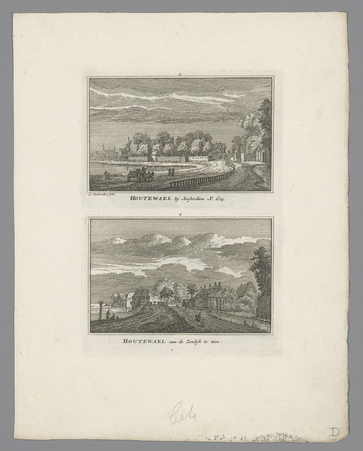 Gezichten op Houtewael by Abraham Rademaker