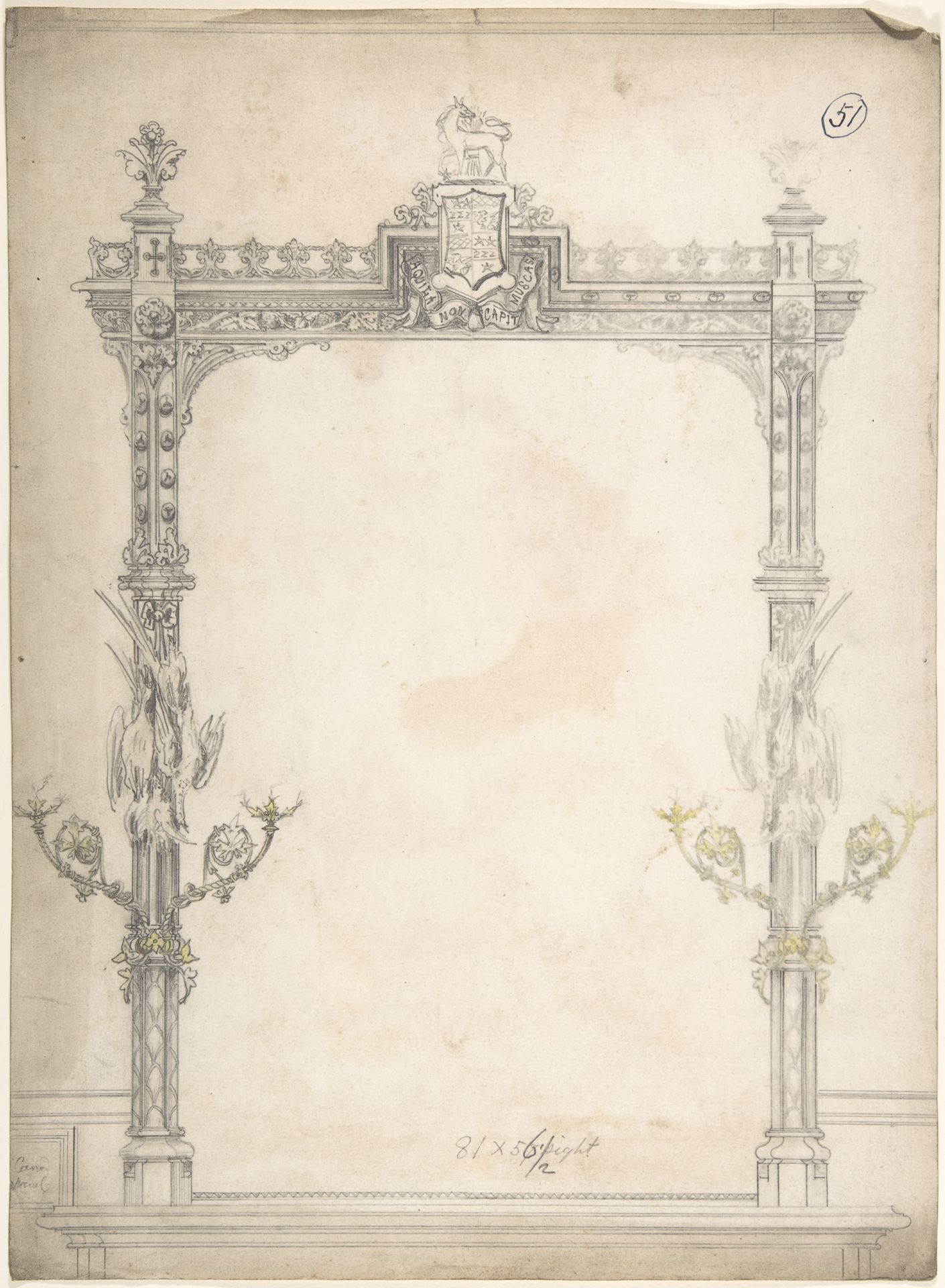 Design for a Mirror by Charles Hindley and Sons