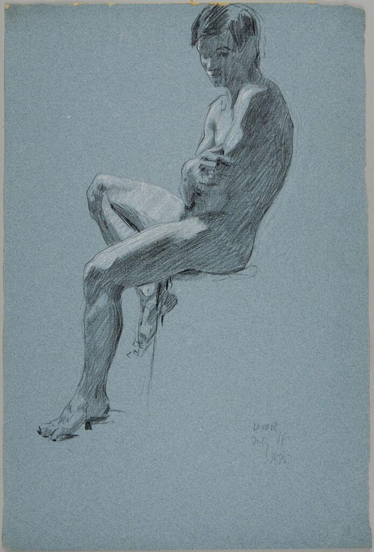 Seated Male Nude by Denman Waldo Ross