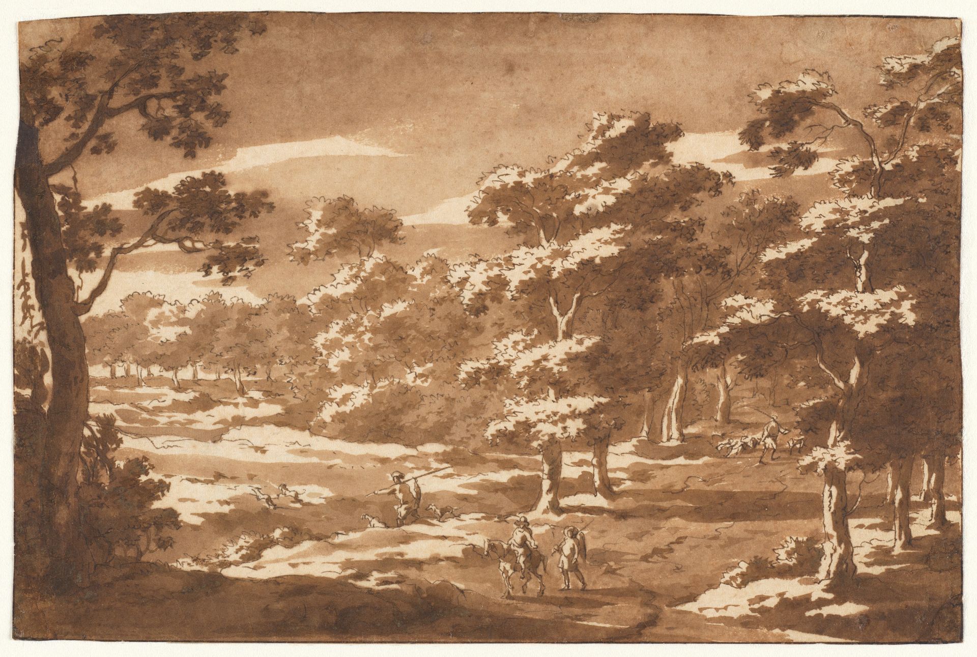Forest Clearing with Figures by Jan Frans van Bloemen