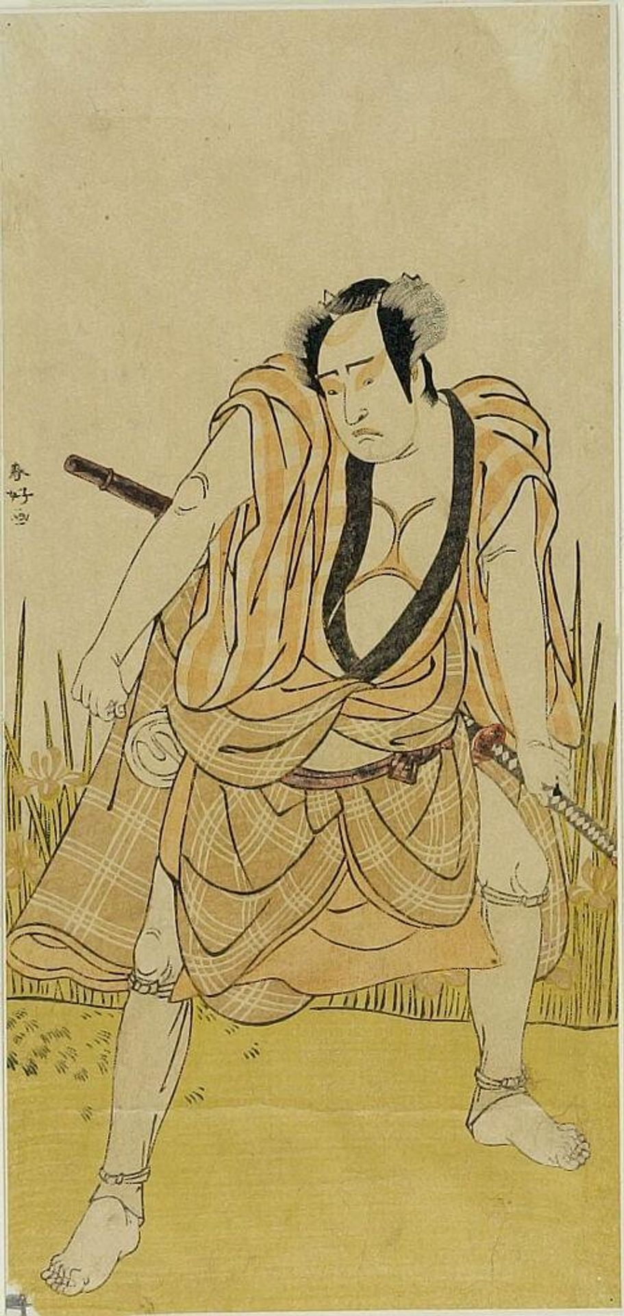 Actor TAKINAKA KASSEN AS A WRESTLER by Katsukawa ShunkÅ