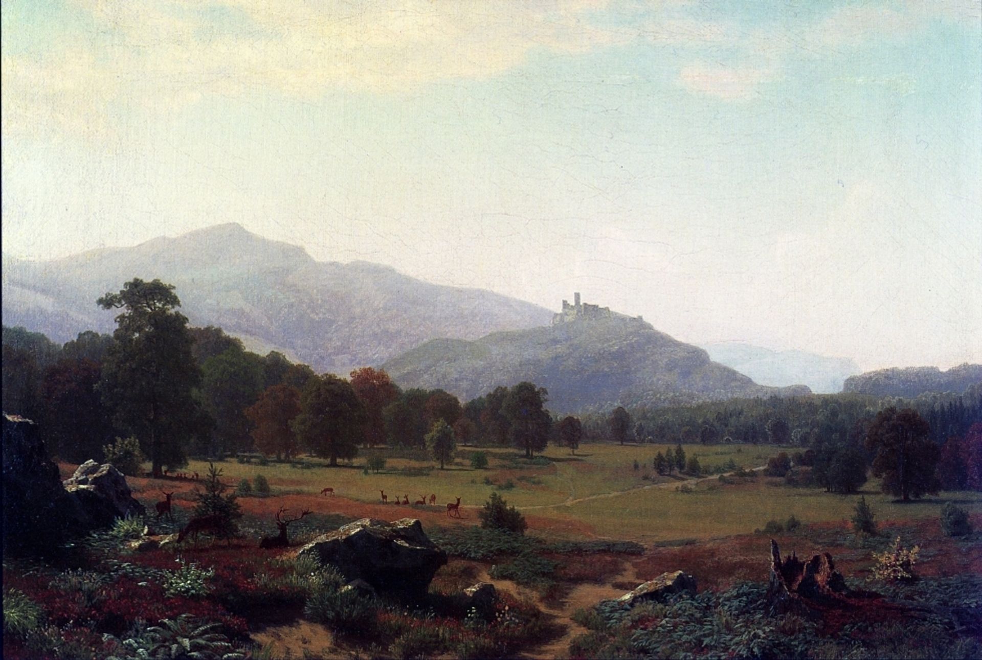 Autumn in the Conway Meadows Looking towards Mount Washington, New Hampshire by Albert Bierstadt