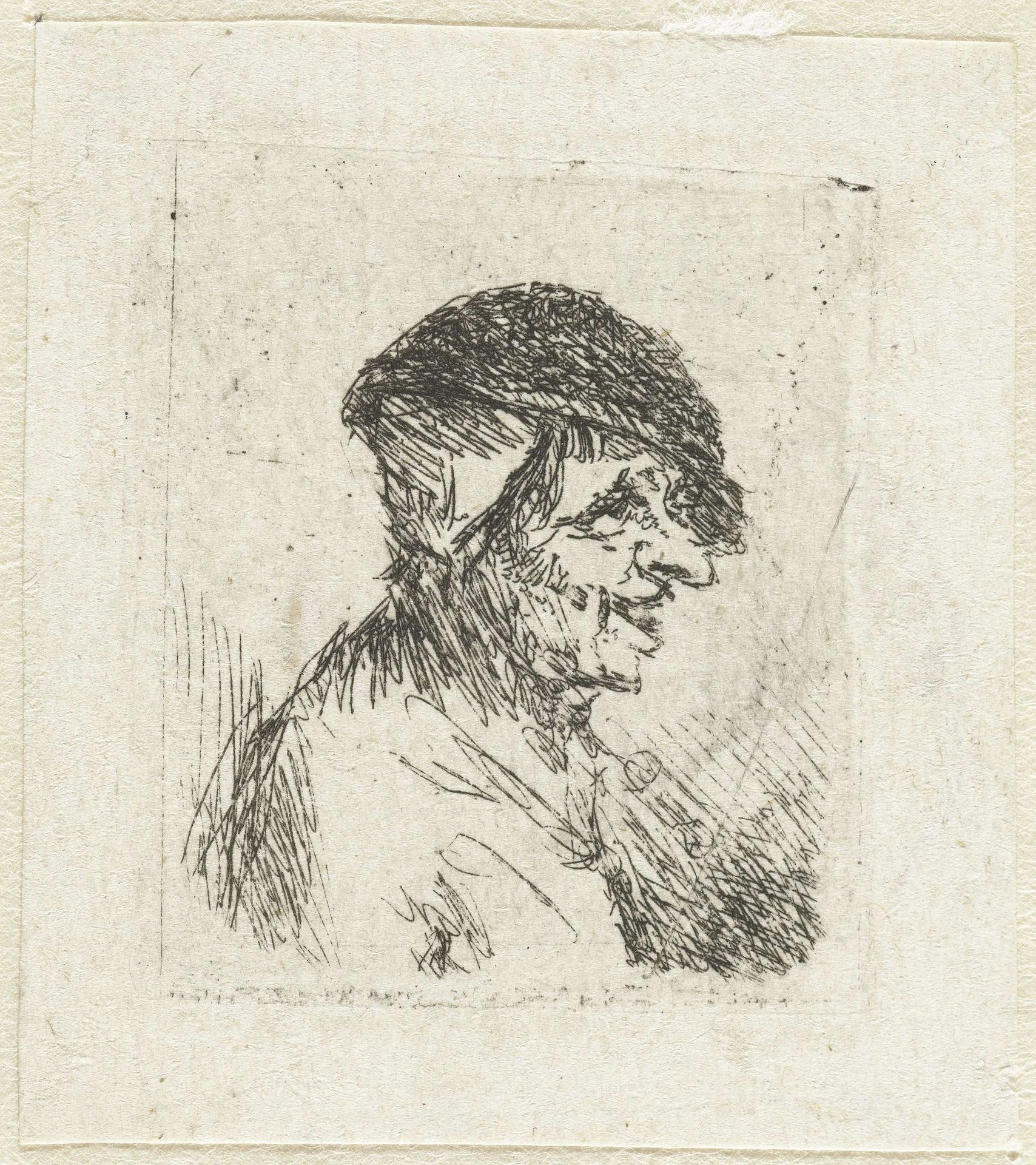 Buste van een lachende boer by Adriaen van Ostade
