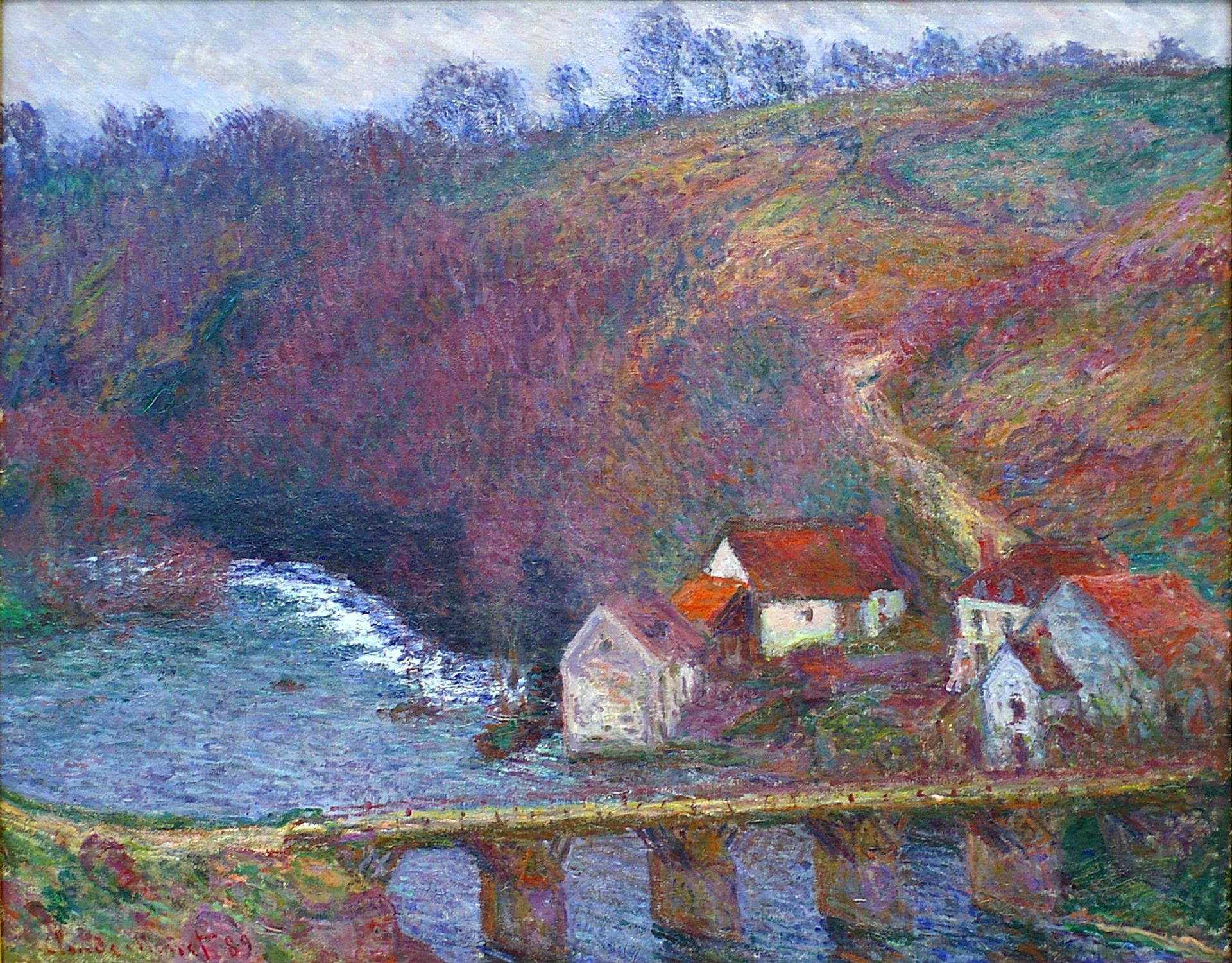 The Grande Creuse by the Bridge at Vervy by Claude Monet