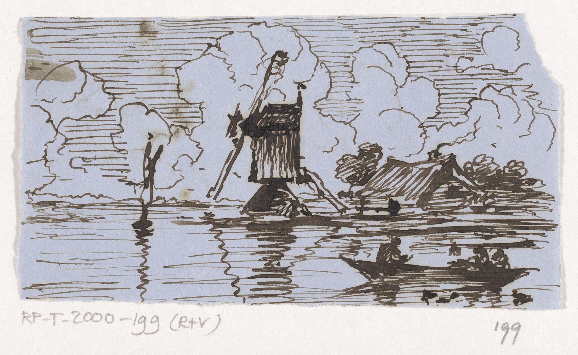 Rivierlandschap by Johannes Tavenraat